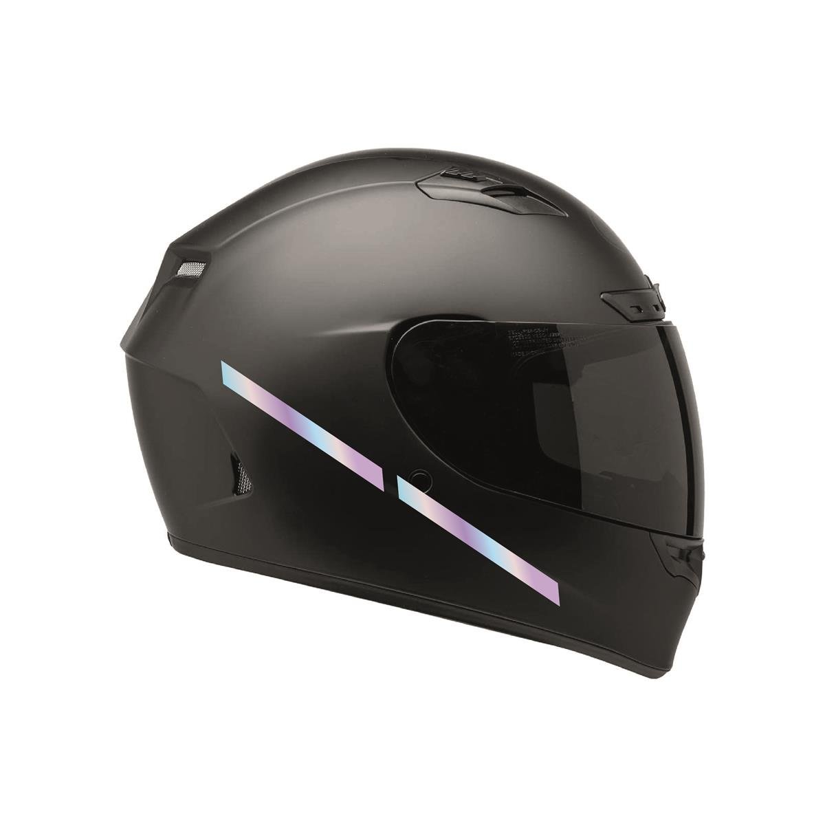 Şerit Çizgi Desenli Hologram Motosiklet Kask Sticker Etiket Modeli
