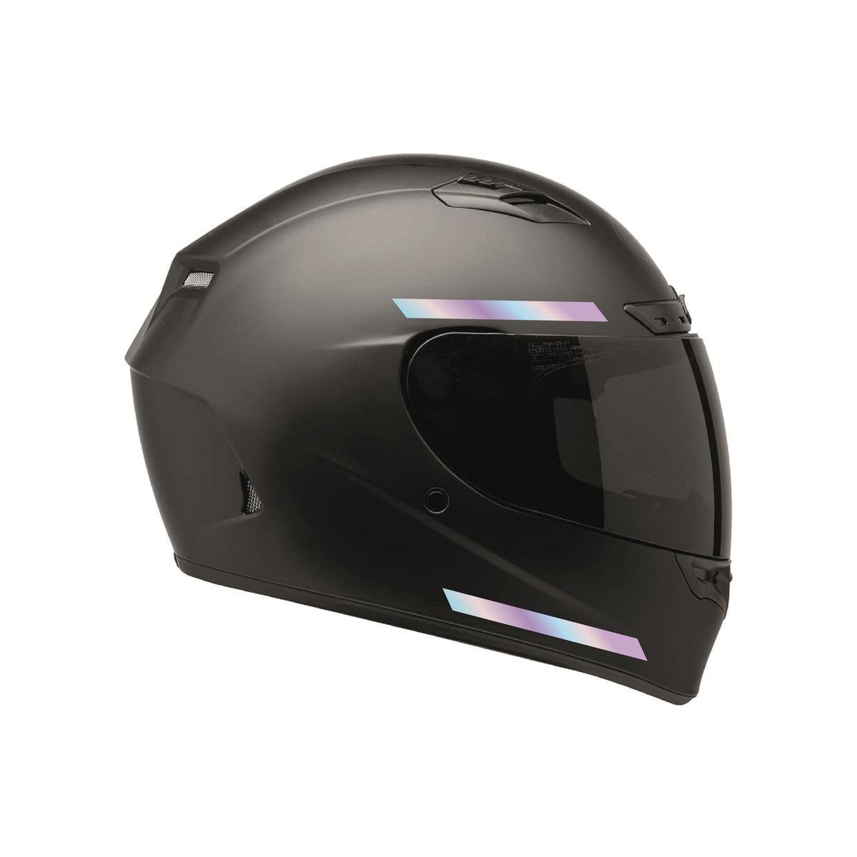 Şerit Çizgi Desenli Hologram Motosiklet Kask Sticker Etiket Modeli