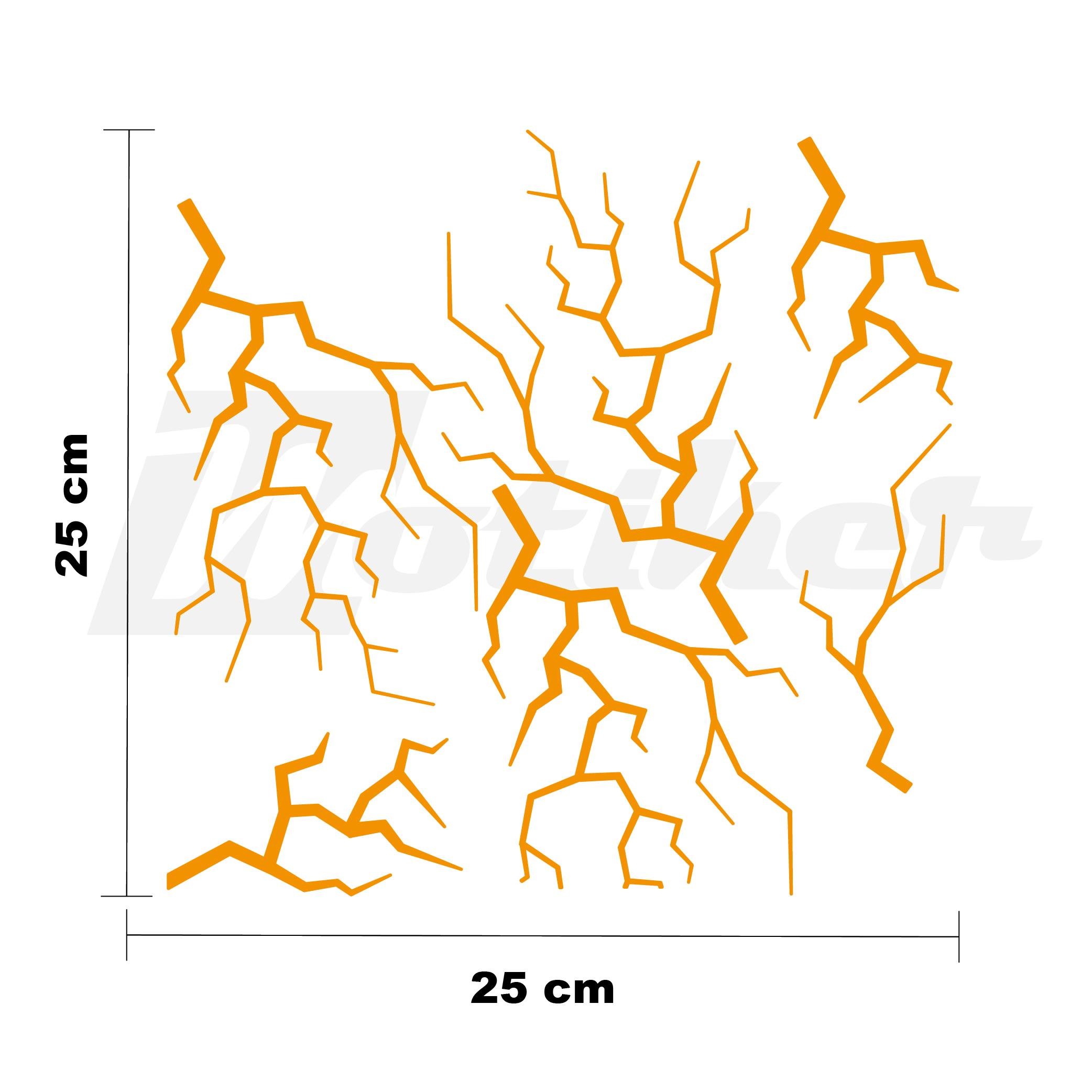 MARKALARŞimşek Sticker 25x25cm Folyo Kesim Evrensel Desen Kaplama Turuncu