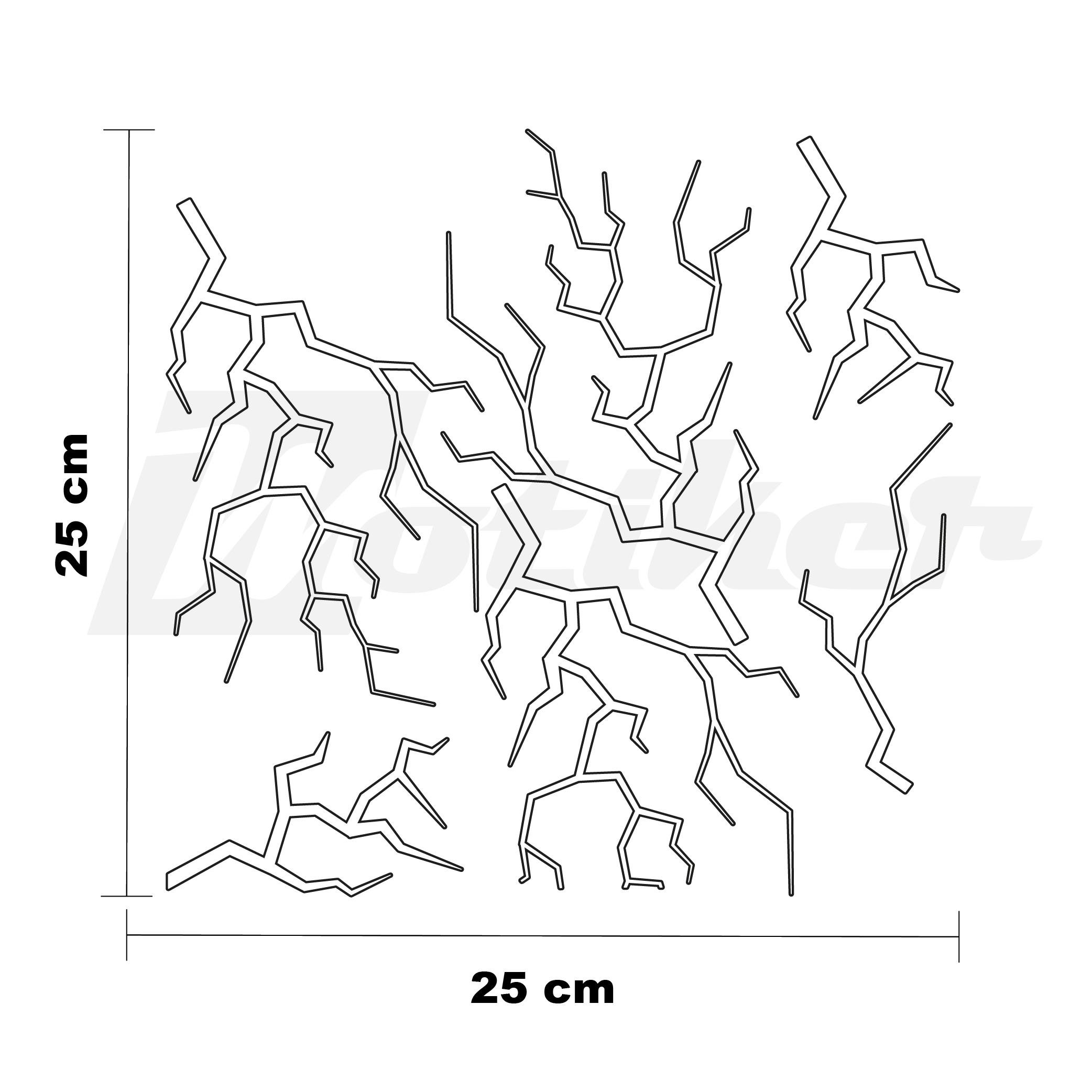 MARKALARŞimşek Sticker 25x25cm Folyo Kesim Evrensel Desen Kaplama Beyaz