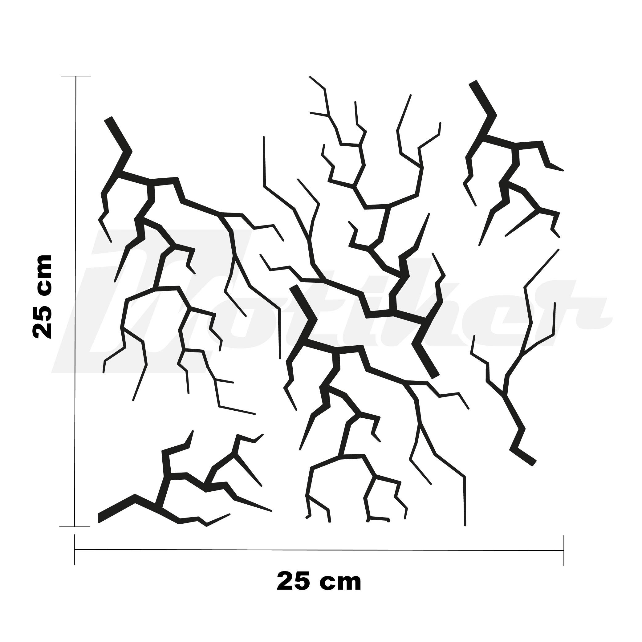 MARKALARŞimşek Sticker 25x25cm Folyo Kesim Evrensel Desen Kaplama Siyah