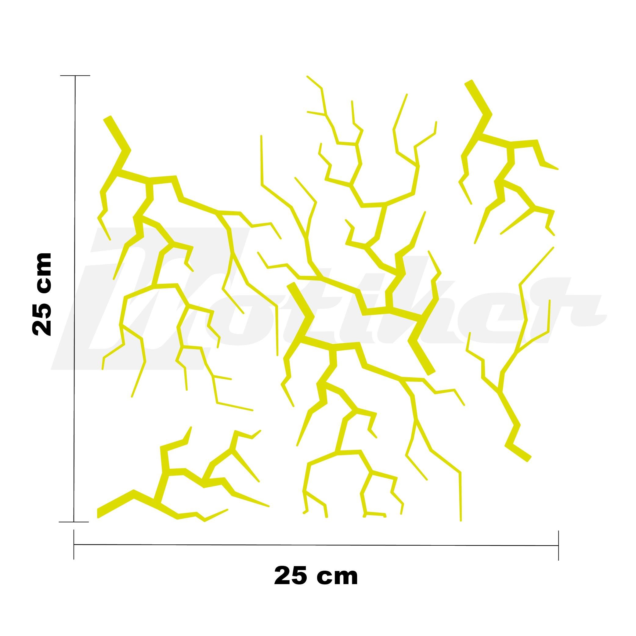 MARKALARŞimşek Sticker 25x25cm Folyo Kesim Evrensel Desen Kaplama Neon Sarı (Yeşil)