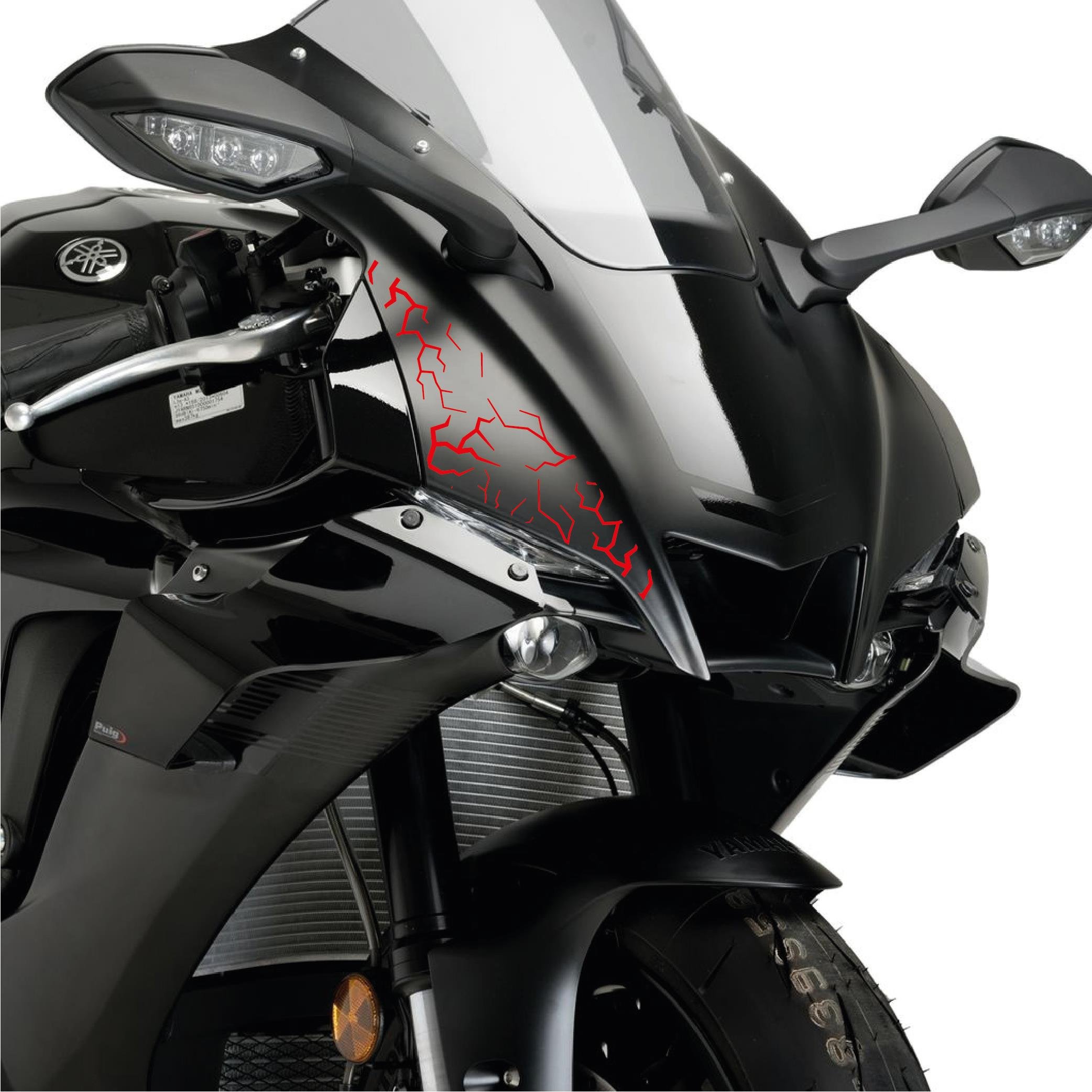 MARKALARŞimşek Sticker 25x25cm Folyo Kesim Evrensel Desen Kaplama Kırmızı