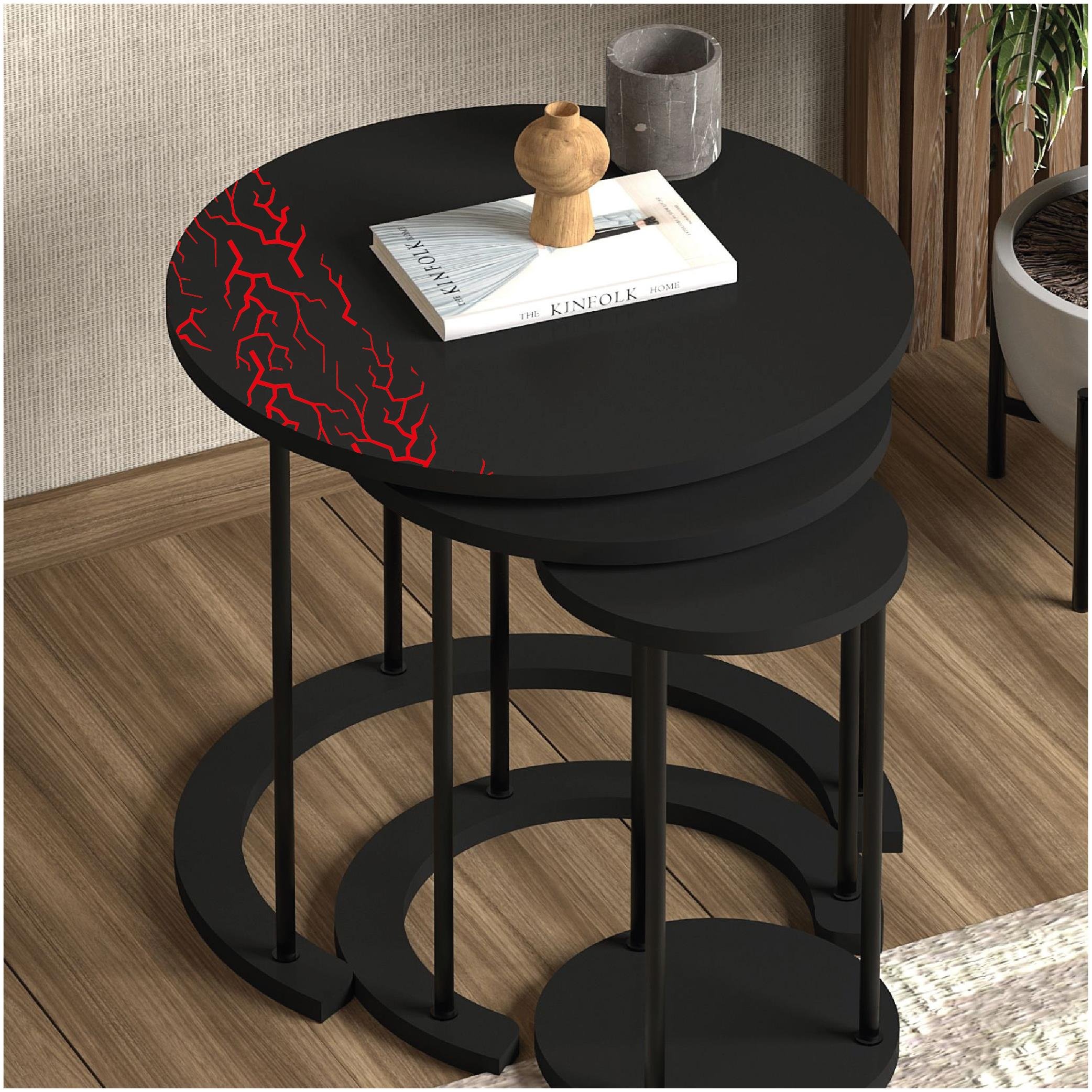 MARKALARŞimşek Sticker 25x25cm Folyo Kesim Evrensel Desen Kaplama Kırmızı