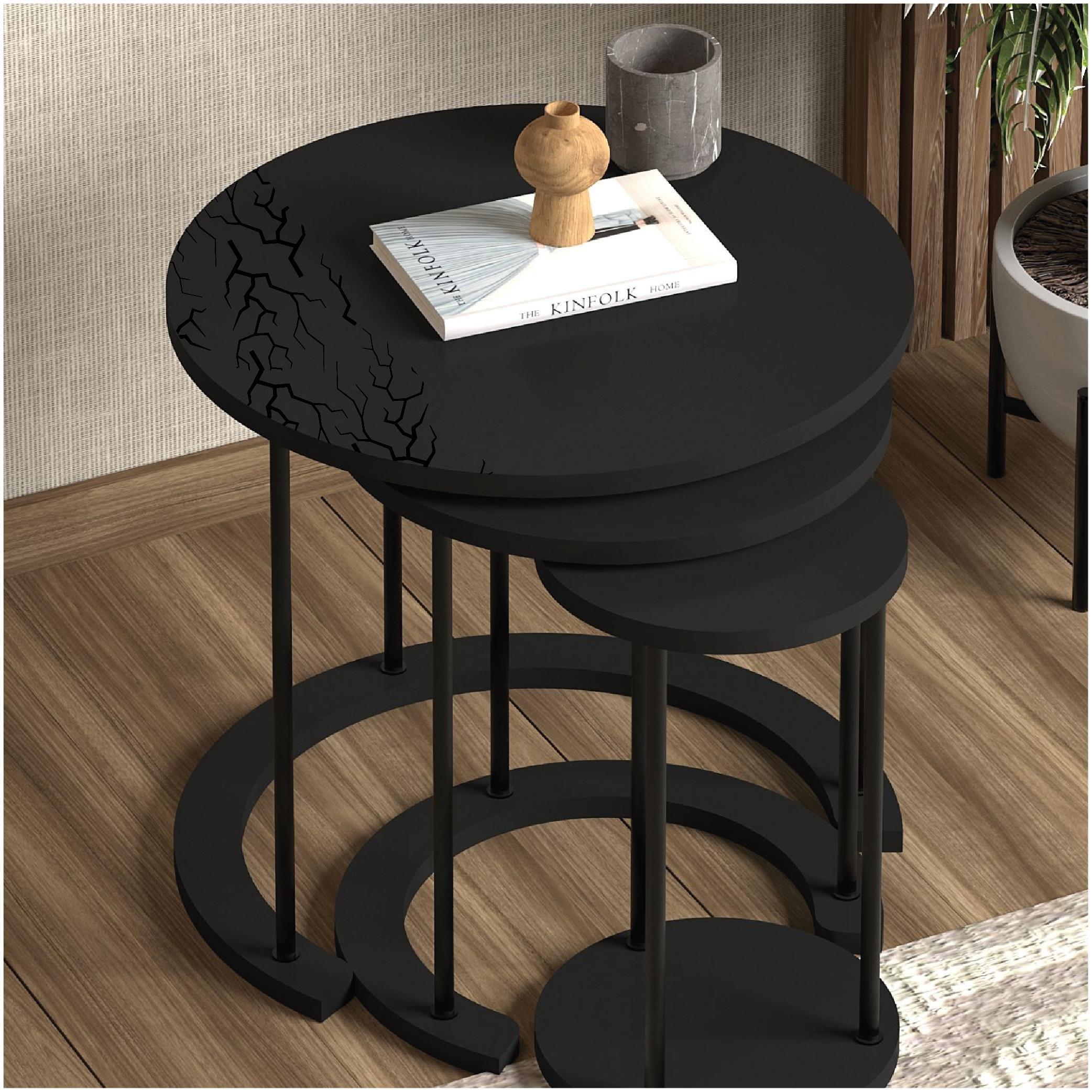 MARKALARŞimşek Sticker 25x25cm Folyo Kesim Evrensel Desen Kaplama Siyah