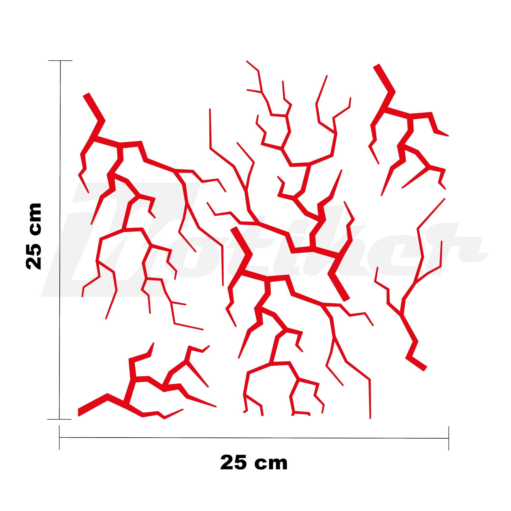 MARKALARŞimşek Sticker 25x25cm Folyo Kesim Evrensel Desen Kaplama Kırmızı