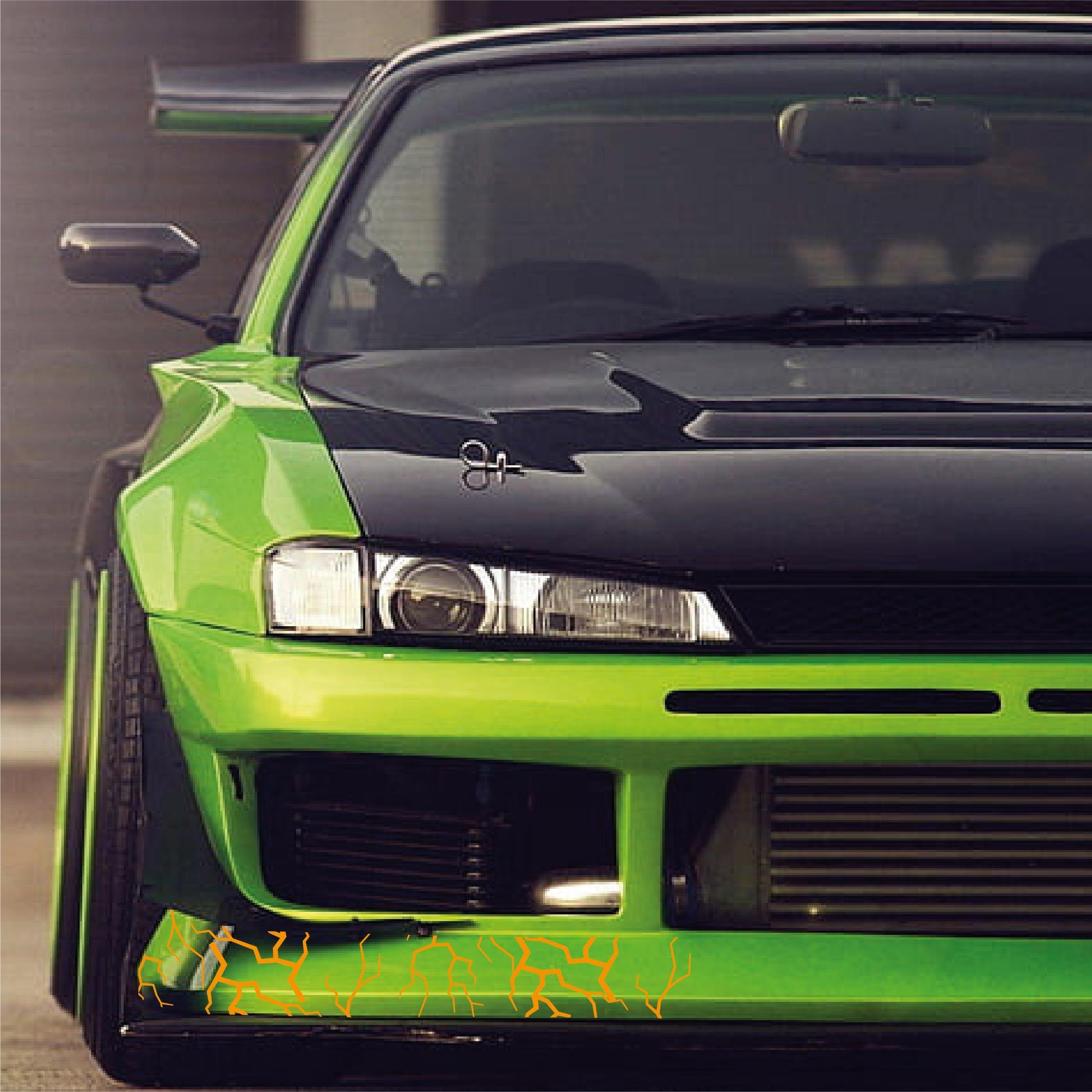 MARKALARŞimşek Sticker 25x25cm Folyo Kesim Evrensel Desen Kaplama Turuncu