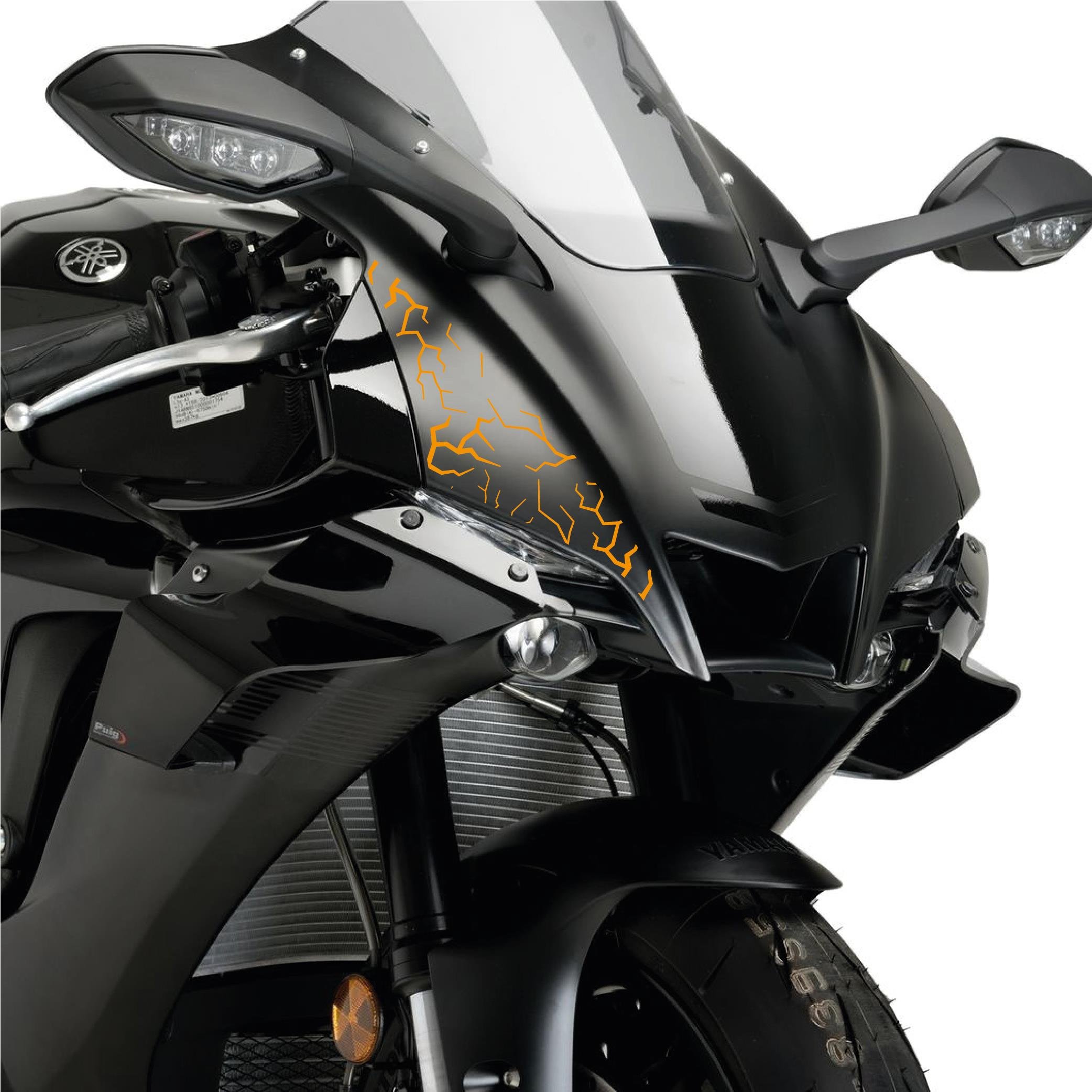 MARKALARŞimşek Sticker 25x25cm Folyo Kesim Evrensel Desen Kaplama Turuncu