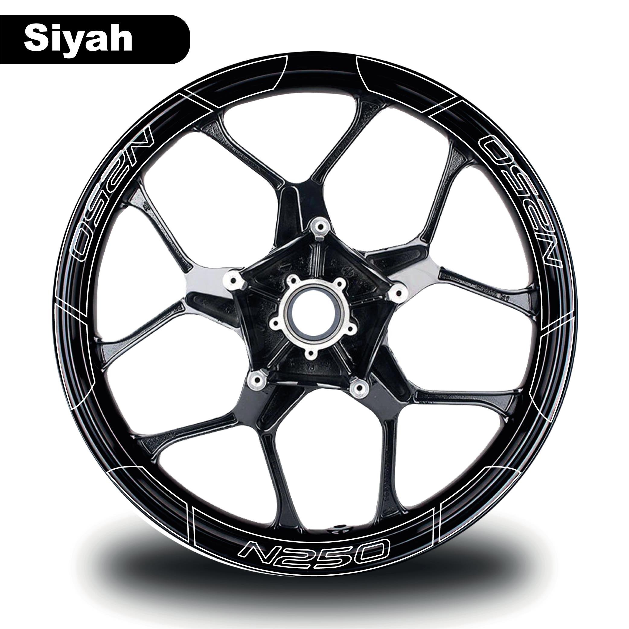 N250Siyah Bajaj N250 Geniş Jant Sticker Etiket Modeli