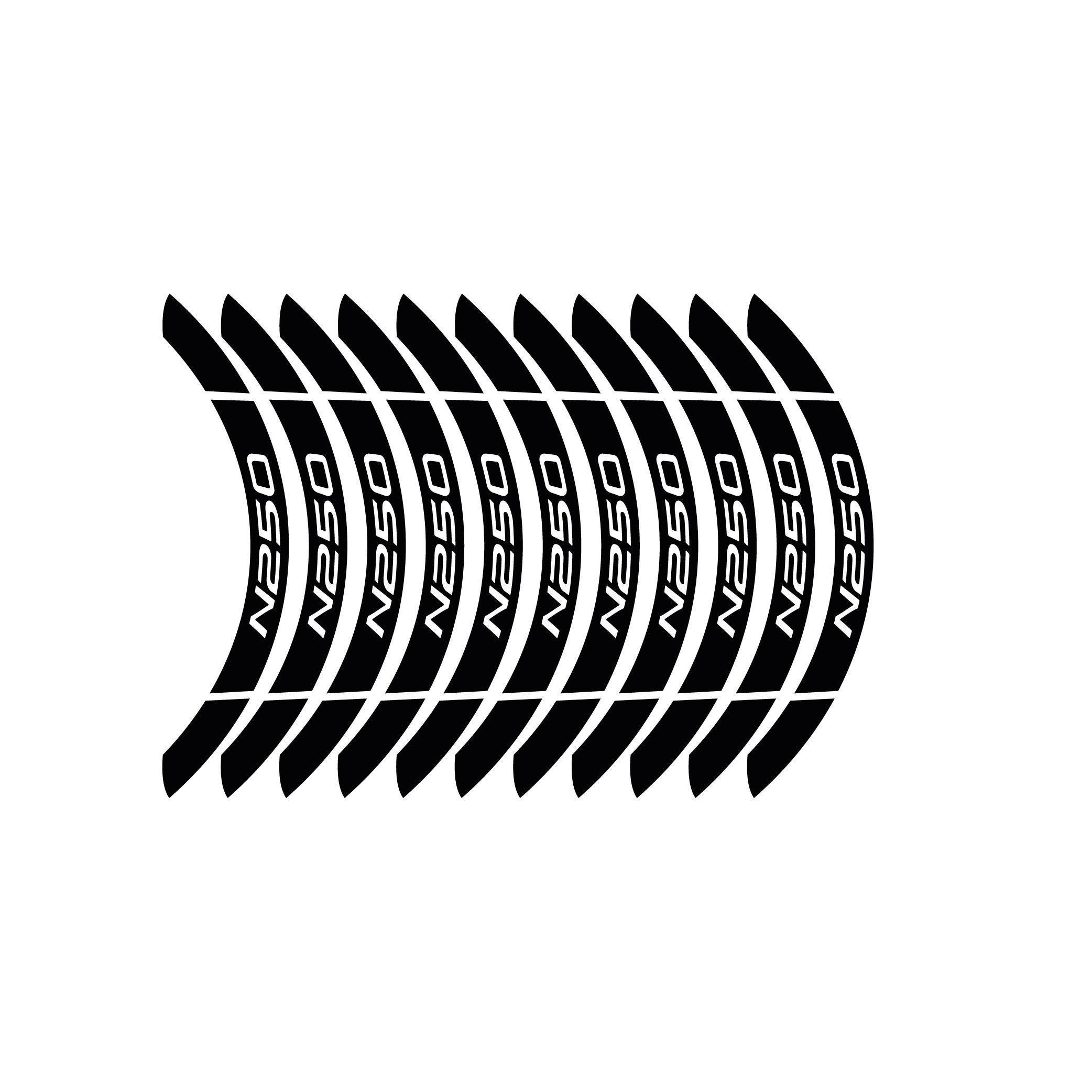 N250Siyah Bajaj N250 Geniş Jant Sticker Etiket Modeli