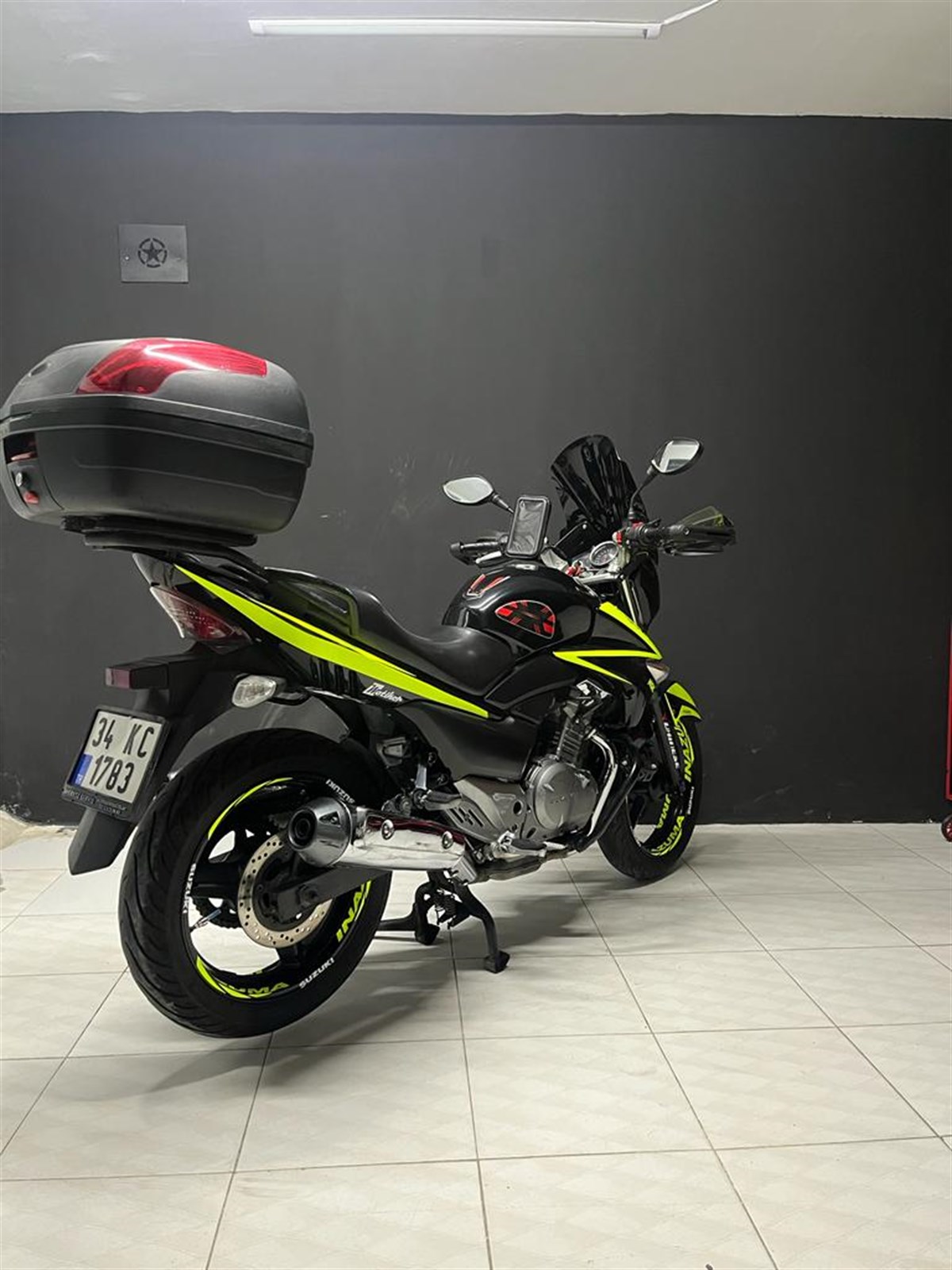 Suzuki İnazuma 250 Neon Sarı Takım Sticker Modeli