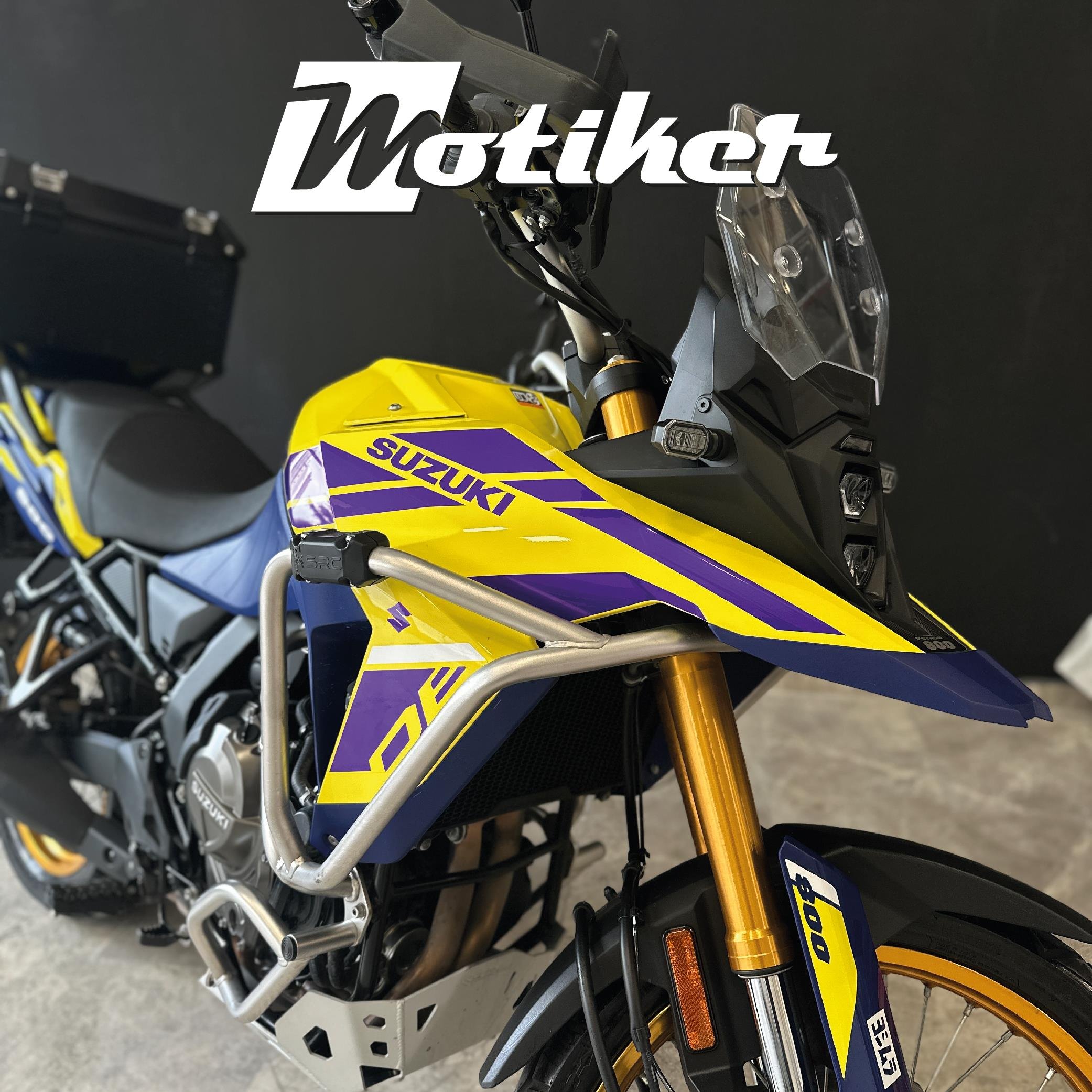 V-STROMSUZUKI V-STROM 800 DE Mor Parçalı Kaplama Sticker Etiket Modeli