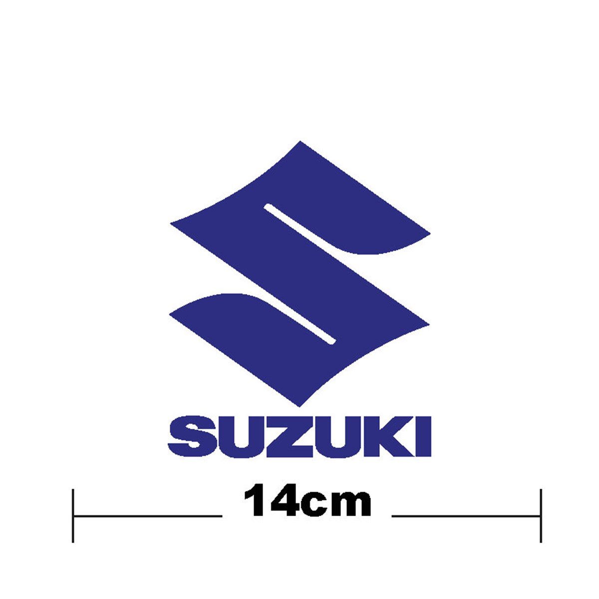 Suzuki Yazı Ve S  Logo Yazı Sticker Etiket Tek Renk