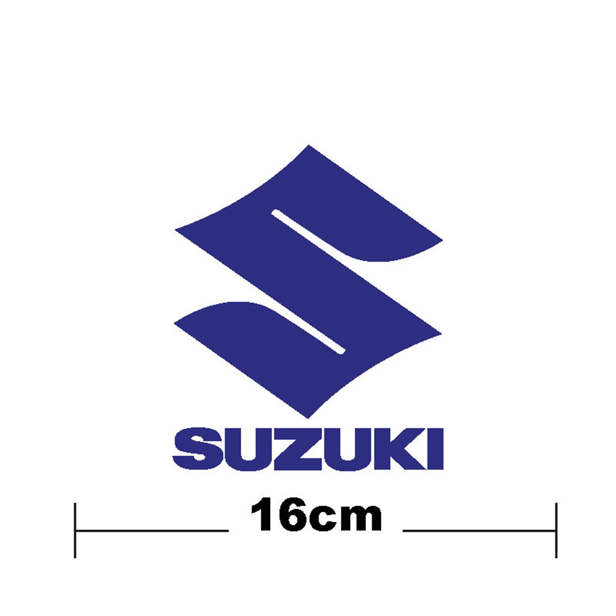 Suzuki Yazı Ve S  Logo Yazı Sticker Etiket Tek Renk
