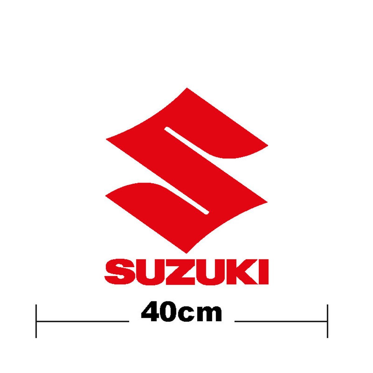 Suzuki Yazı Ve S  Logo Yazı Sticker Etiket Tek Renk