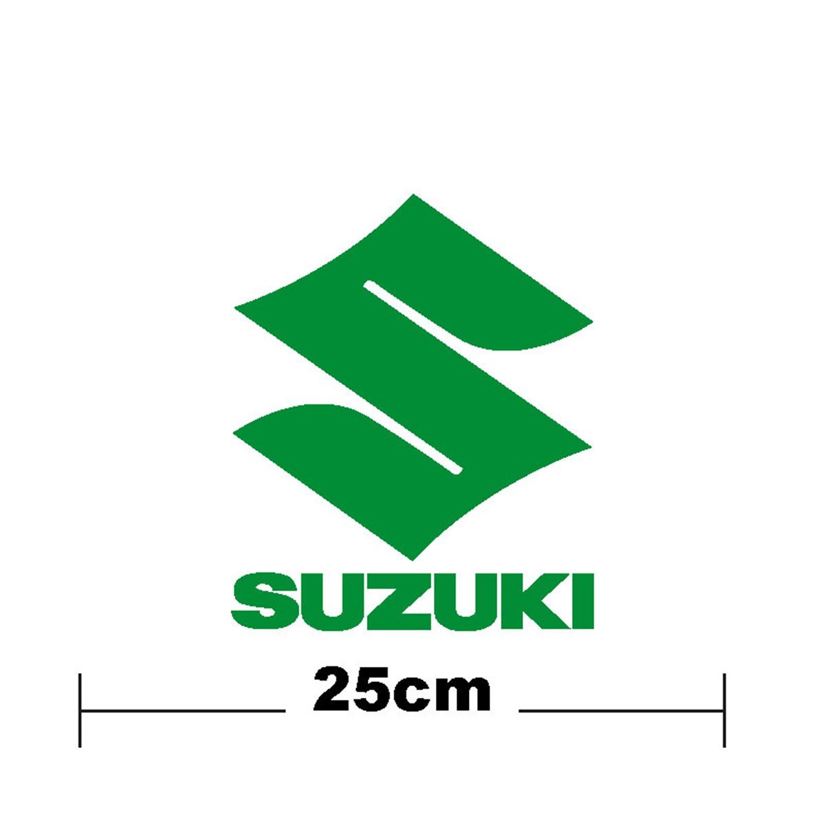 Suzuki Yazı Ve S  Logo Yazı Sticker Etiket Tek Renk