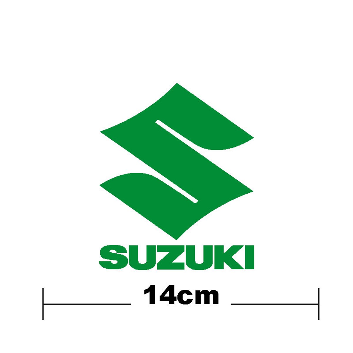 Suzuki Yazı Ve S  Logo Yazı Sticker Etiket Tek Renk