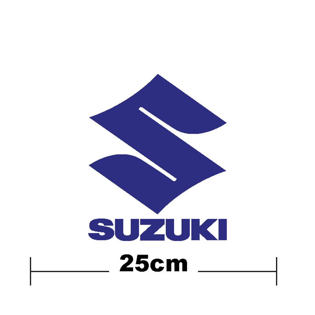 Suzuki Yazı Ve S  Logo Yazı Sticker Etiket Tek Renk