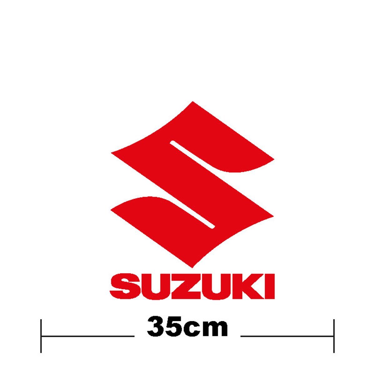 Suzuki Yazı Ve S  Logo Yazı Sticker Etiket Tek Renk