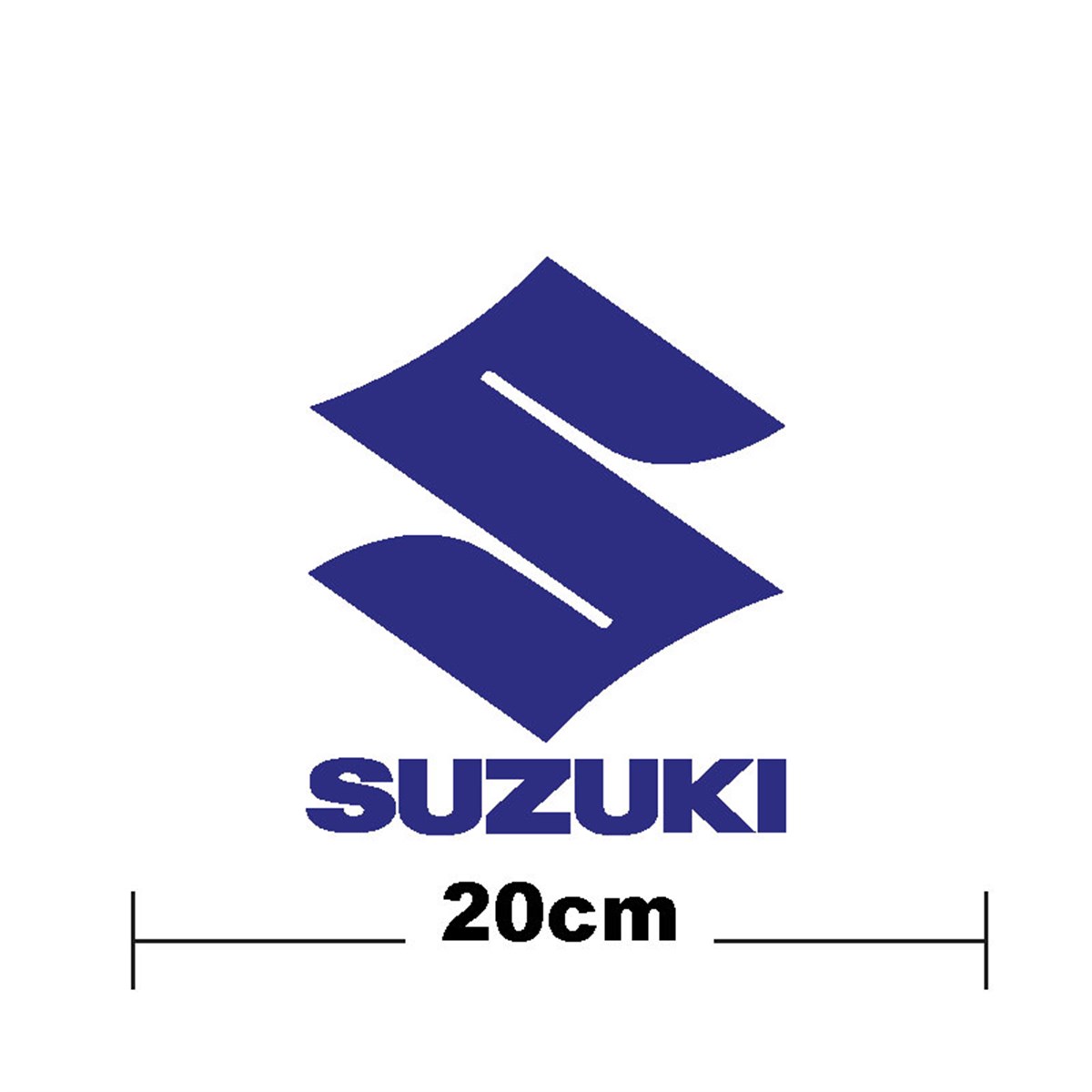 Suzuki Yazı Ve S  Logo Yazı Sticker Etiket Tek Renk