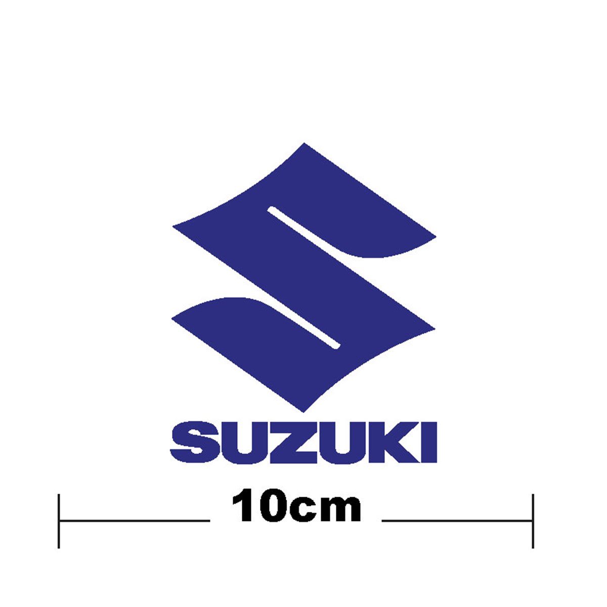 Suzuki Yazı Ve S  Logo Yazı Sticker Etiket Tek Renk