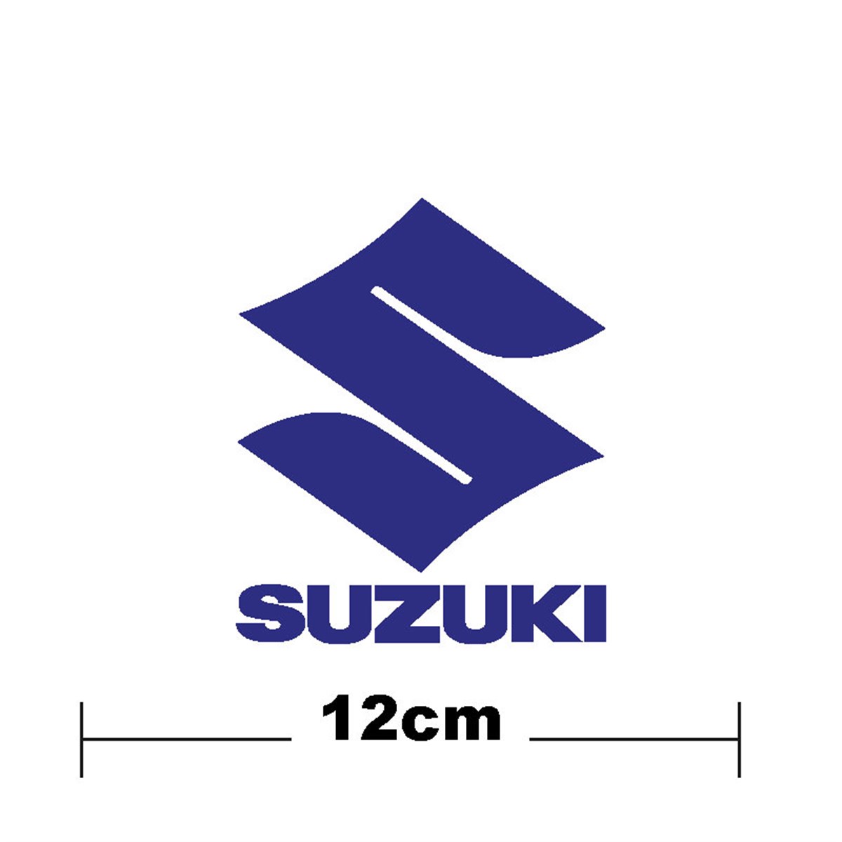 Suzuki Yazı Ve S  Logo Yazı Sticker Etiket Tek Renk