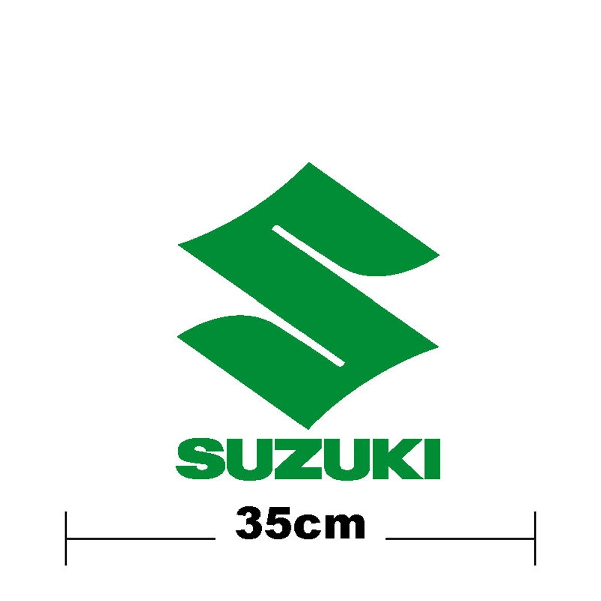 Suzuki Yazı Ve S  Logo Yazı Sticker Etiket Tek Renk