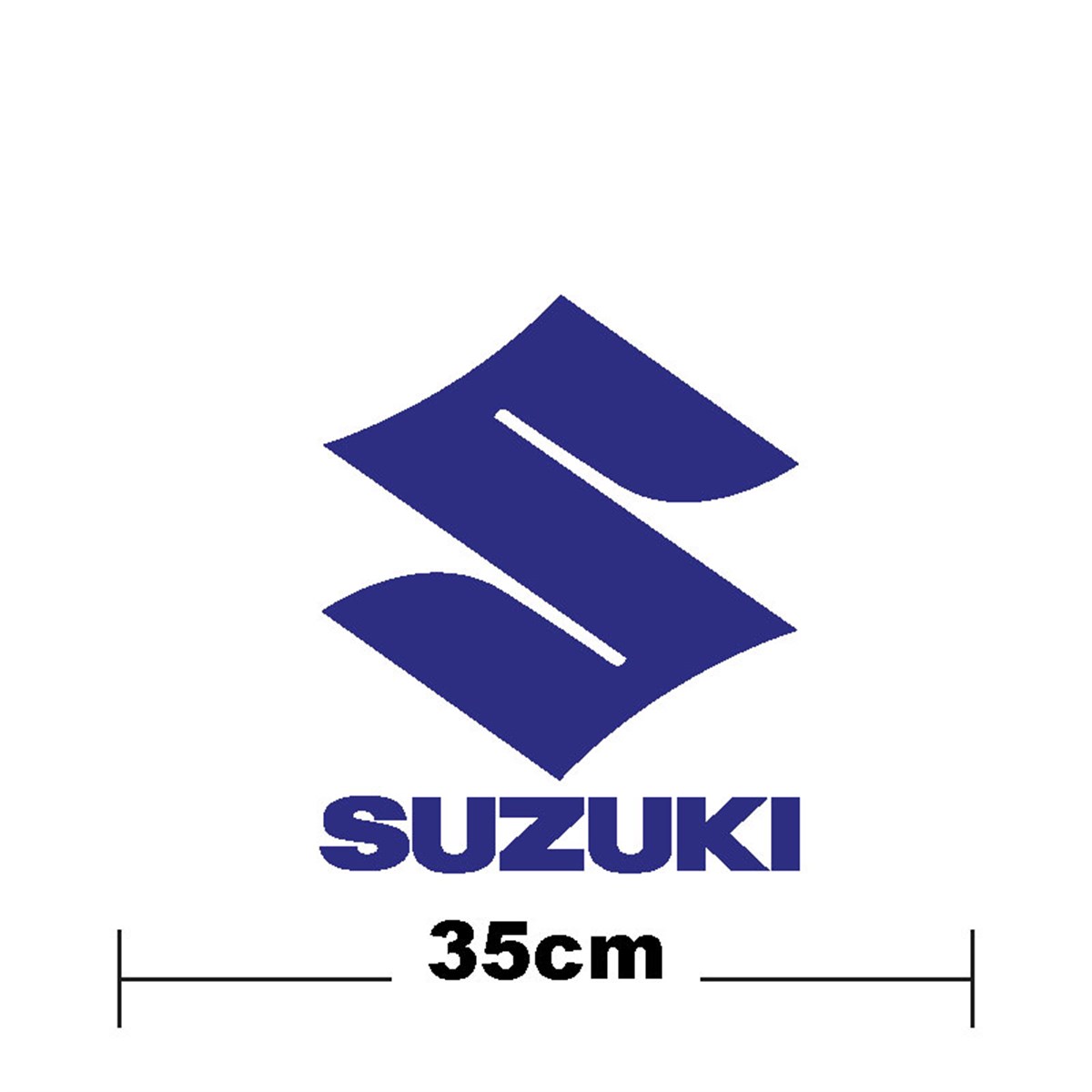 Suzuki Yazı Ve S  Logo Yazı Sticker Etiket Tek Renk