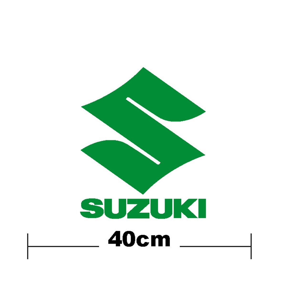 Suzuki Yazı Ve S  Logo Yazı Sticker Etiket Tek Renk