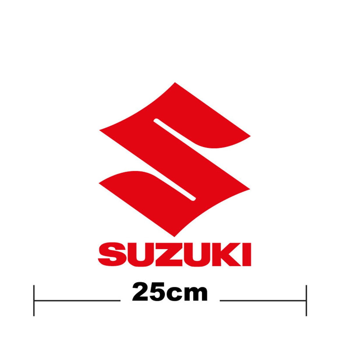 Suzuki Yazı Ve S  Logo Yazı Sticker Etiket Tek Renk