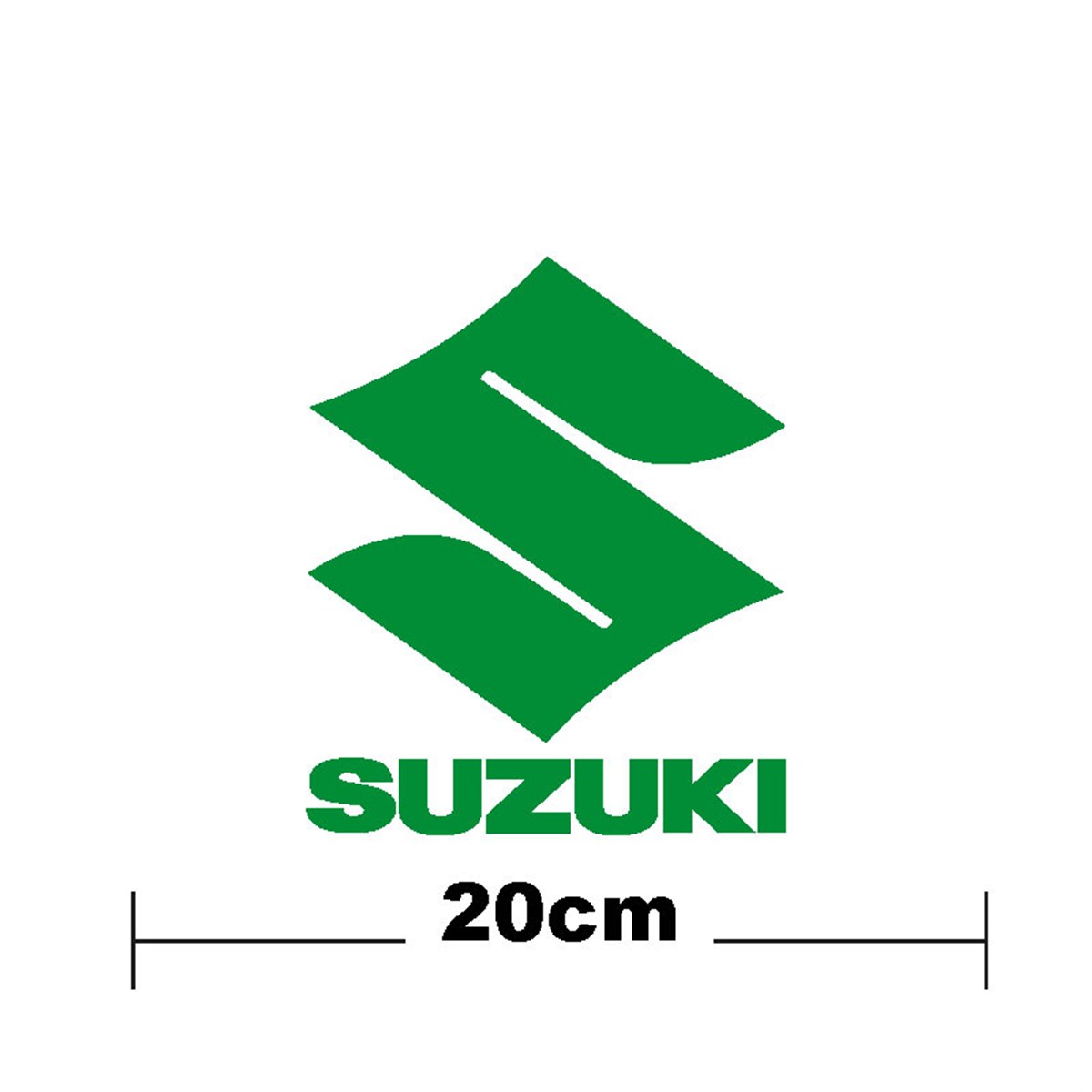 Suzuki Yazı Ve S  Logo Yazı Sticker Etiket Tek Renk