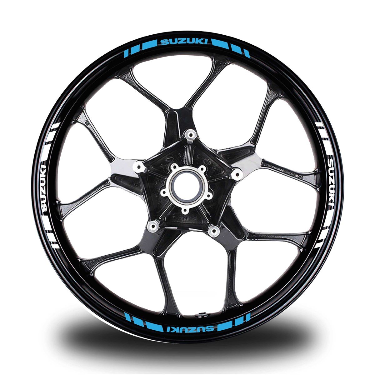 SUZUKI YAZILI KISA DIŞ ŞERİT 16'LI ÇİFT RENK JANT STICKER MODELİ