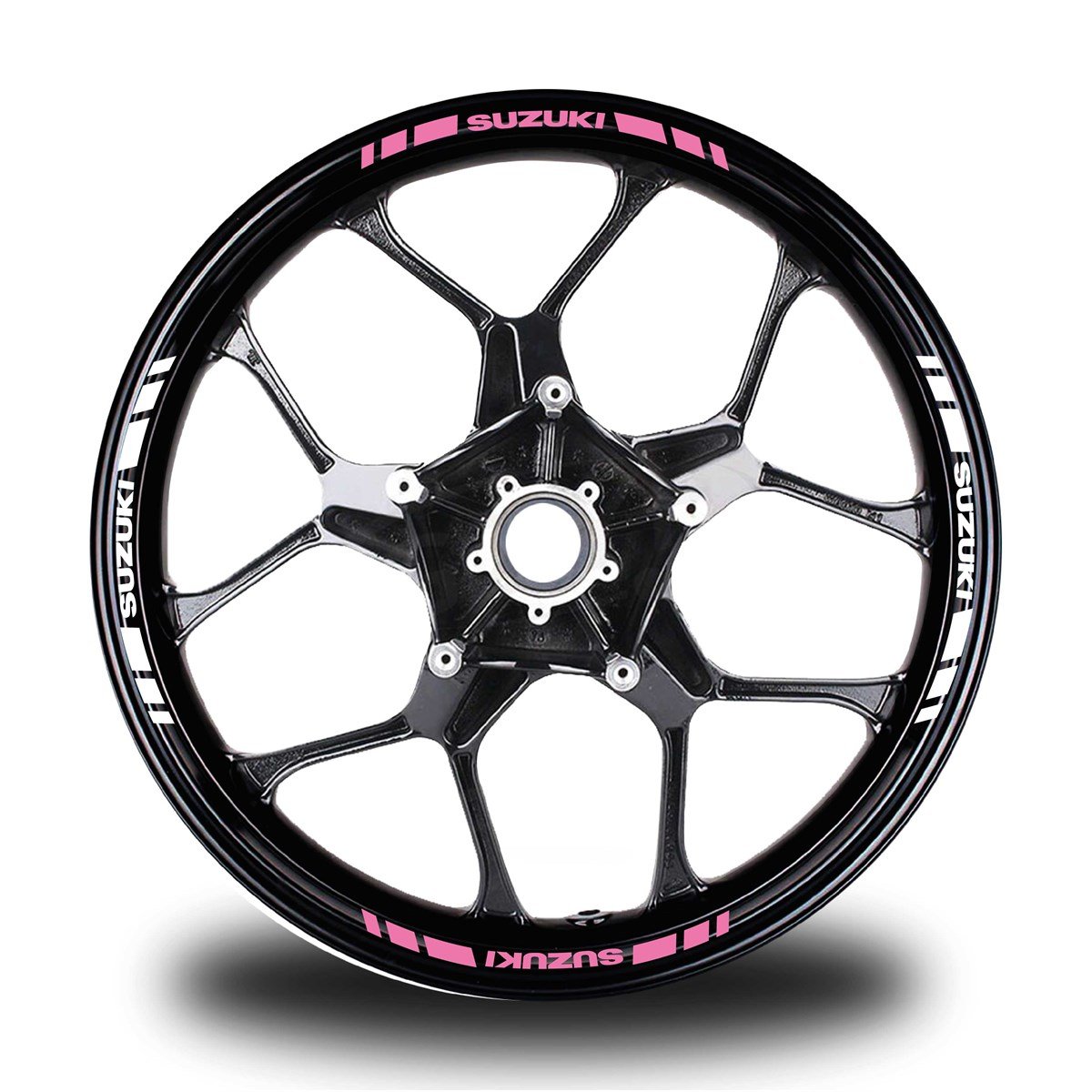 SUZUKI YAZILI KISA DIŞ ŞERİT 16'LI ÇİFT RENK JANT STICKER MODELİ