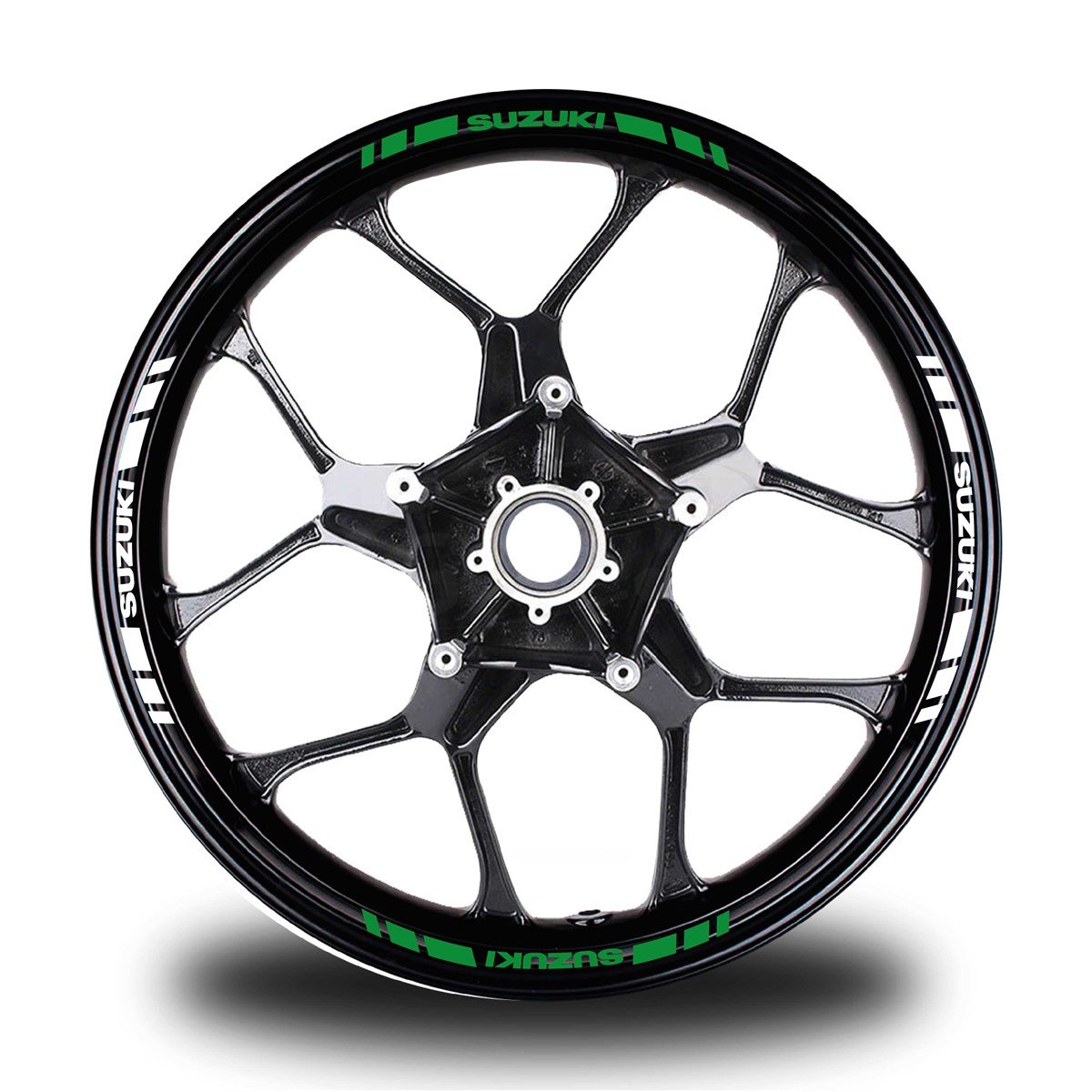 SUZUKI YAZILI KISA DIŞ ŞERİT 16'LI ÇİFT RENK JANT STICKER MODELİ