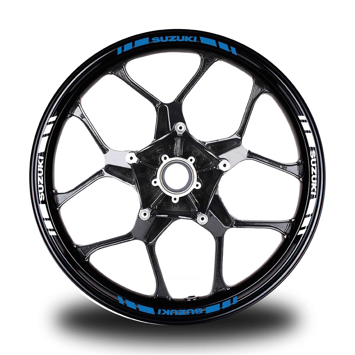 SUZUKI YAZILI KISA DIŞ ŞERİT 16'LI ÇİFT RENK JANT STICKER MODELİ