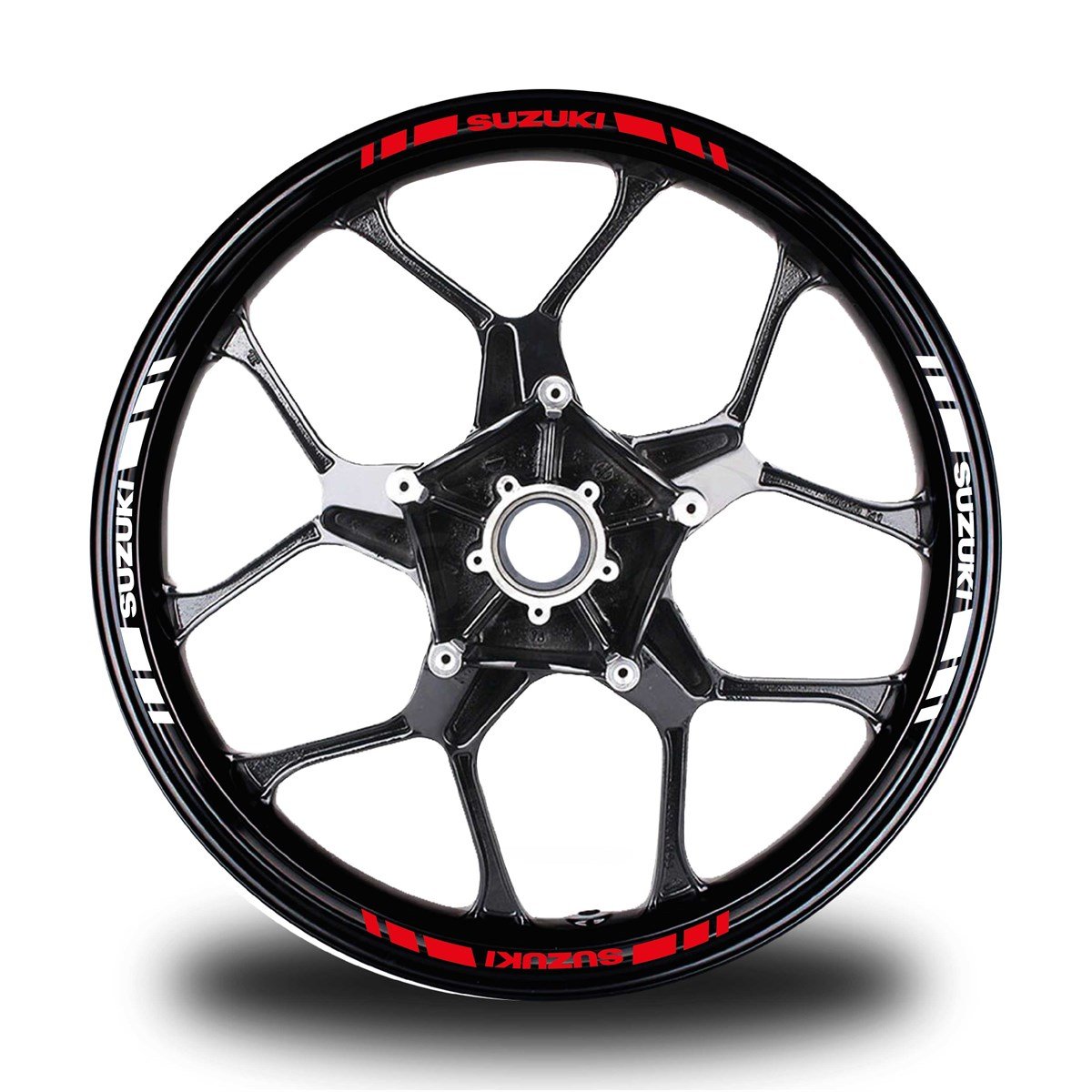 SUZUKI YAZILI KISA DIŞ ŞERİT 16'LI ÇİFT RENK JANT STICKER MODELİ