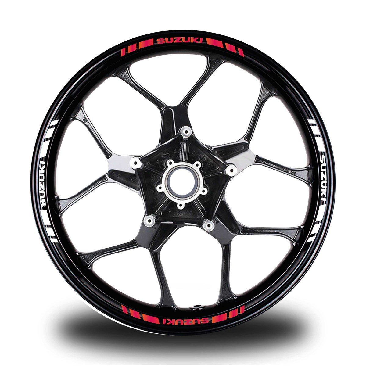 SUZUKI YAZILI KISA DIŞ ŞERİT 16'LI ÇİFT RENK JANT STICKER MODELİ