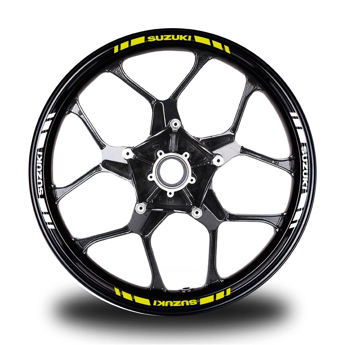 SUZUKI YAZILI KISA DIŞ ŞERİT 16'LI ÇİFT RENK JANT STICKER MODELİ