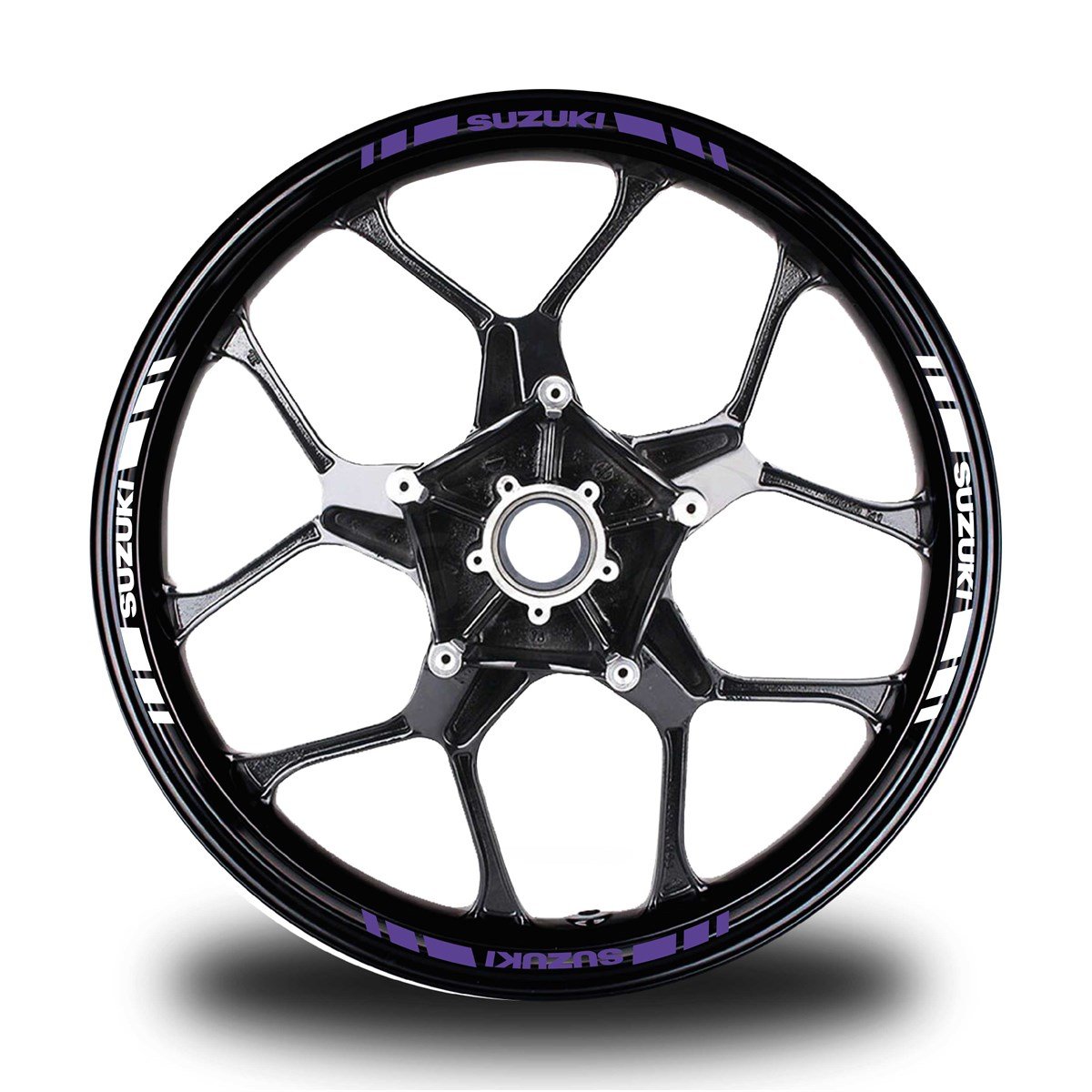 SUZUKI YAZILI KISA DIŞ ŞERİT 16'LI ÇİFT RENK JANT STICKER MODELİ
