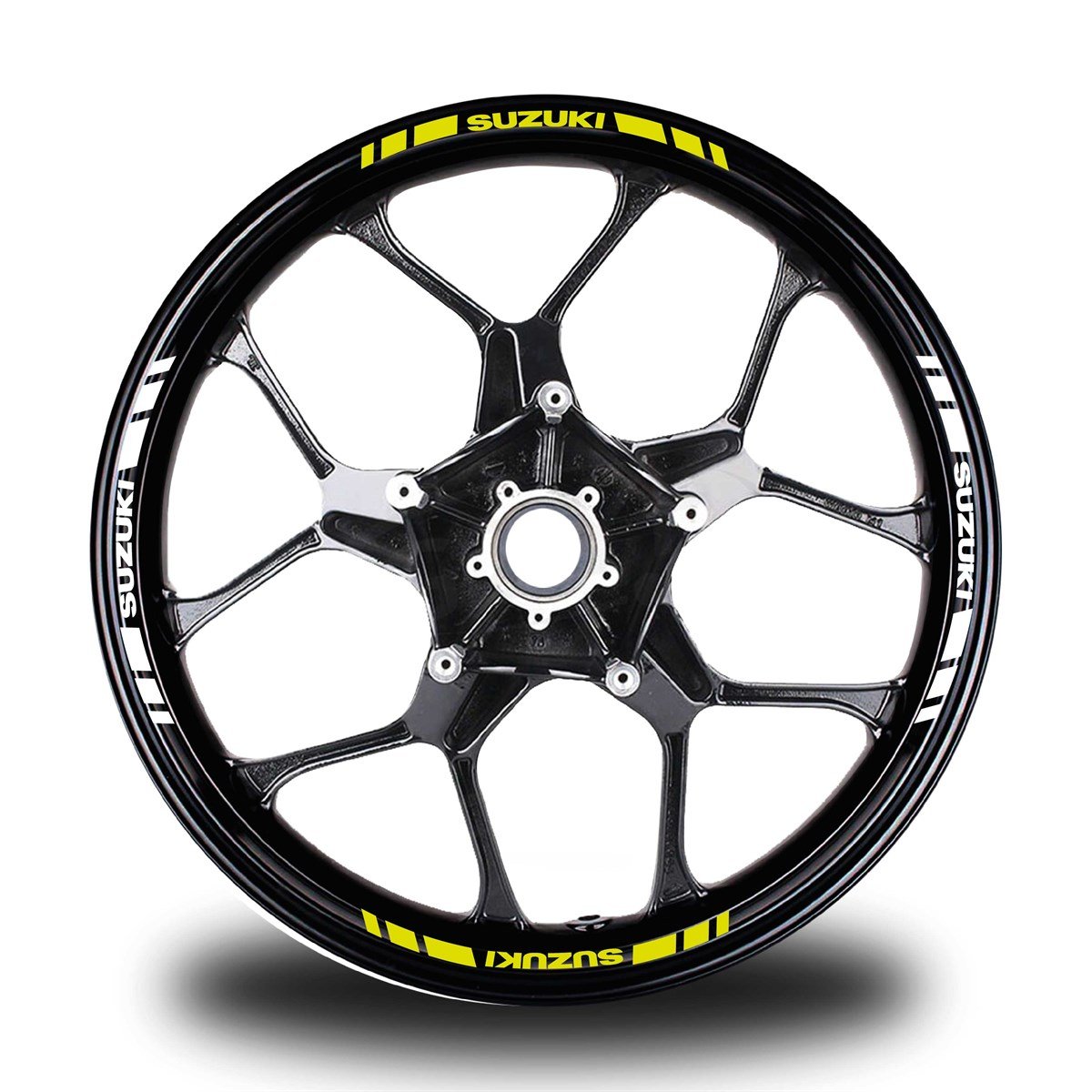 SUZUKI YAZILI KISA DIŞ ŞERİT 16'LI ÇİFT RENK JANT STICKER MODELİ