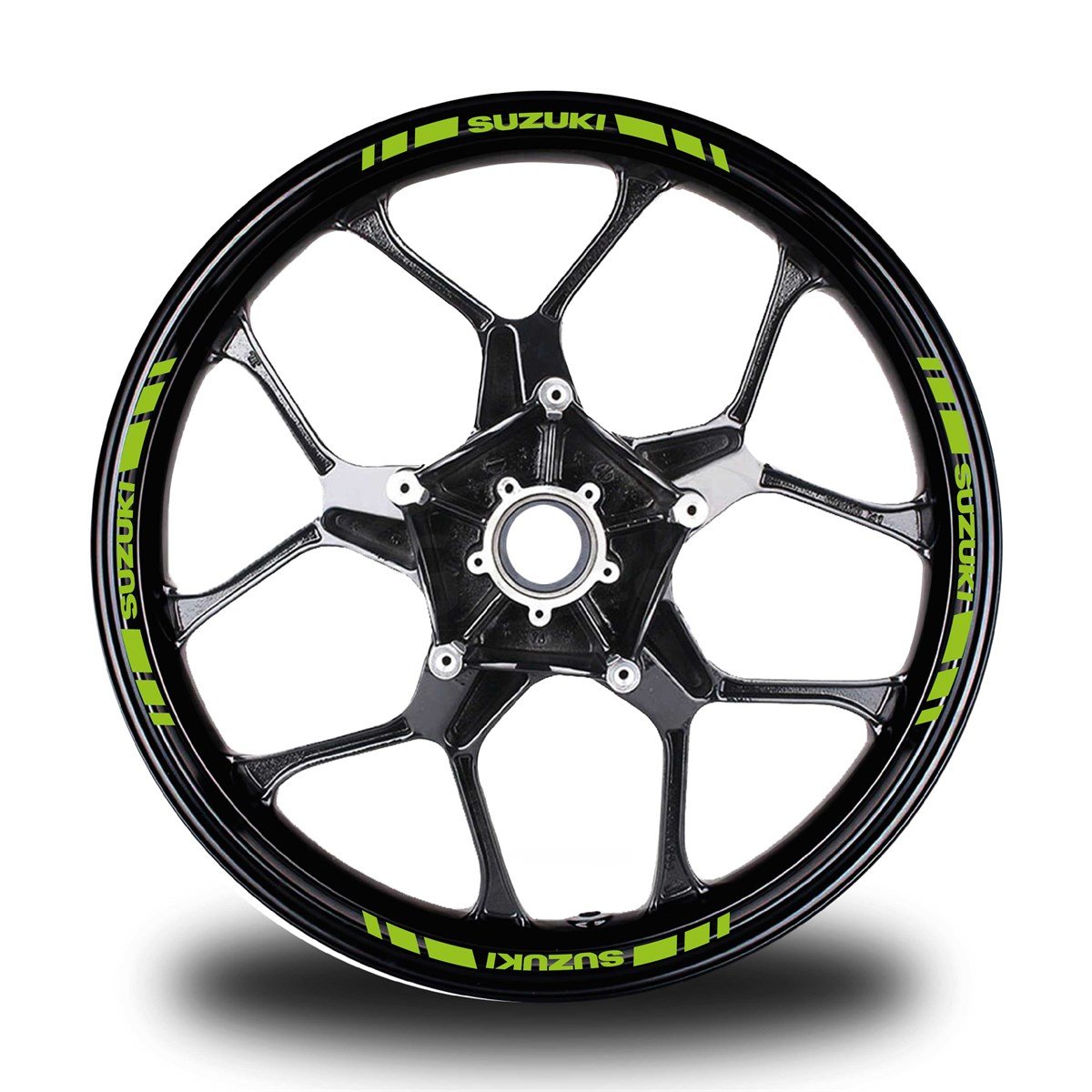 SUZUKI YAZILI KISA DIŞ ŞERİT 16'LI TEK RENK JANT STICKER MODELİ