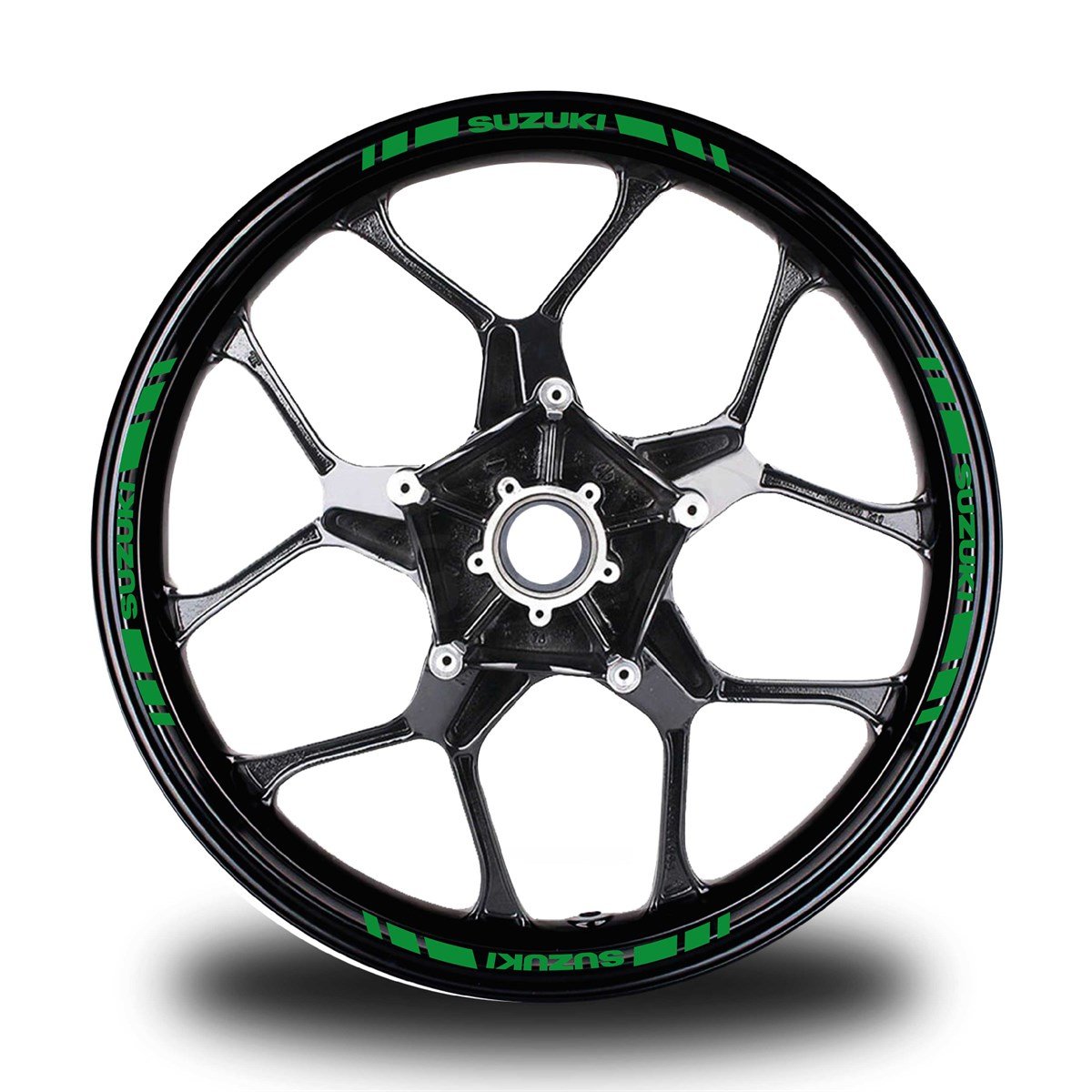 SUZUKI YAZILI KISA DIŞ ŞERİT 16'LI TEK RENK JANT STICKER MODELİ