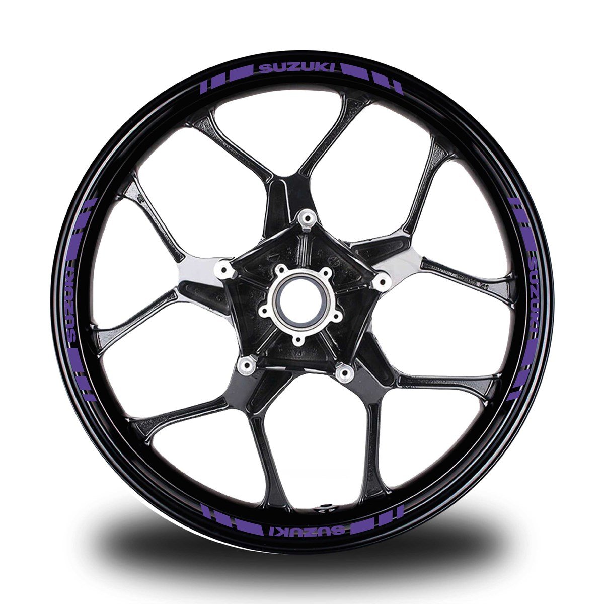 SUZUKI YAZILI KISA DIŞ ŞERİT 16'LI TEK RENK JANT STICKER MODELİ