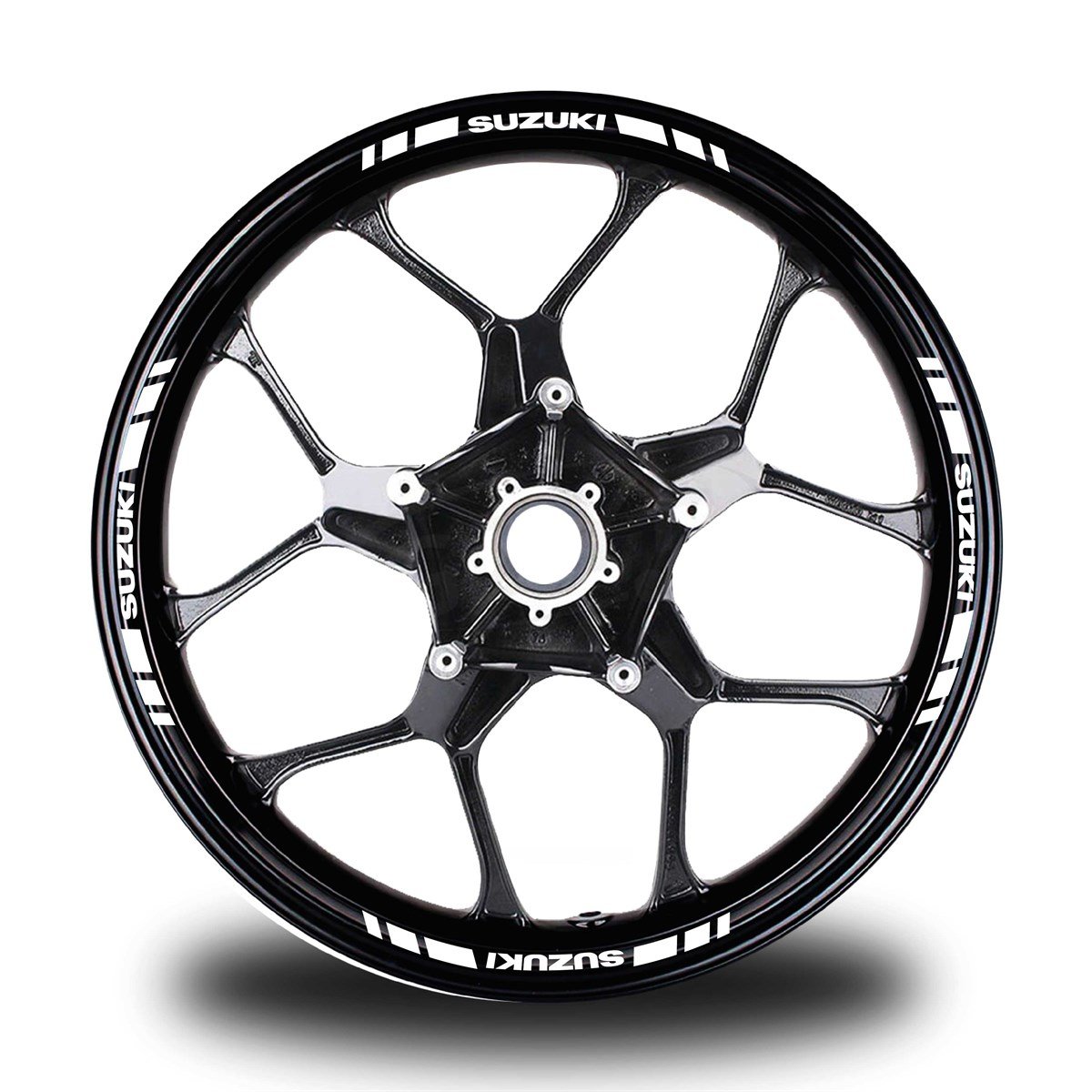 SUZUKI YAZILI KISA DIŞ ŞERİT 16'LI TEK RENK JANT STICKER MODELİ