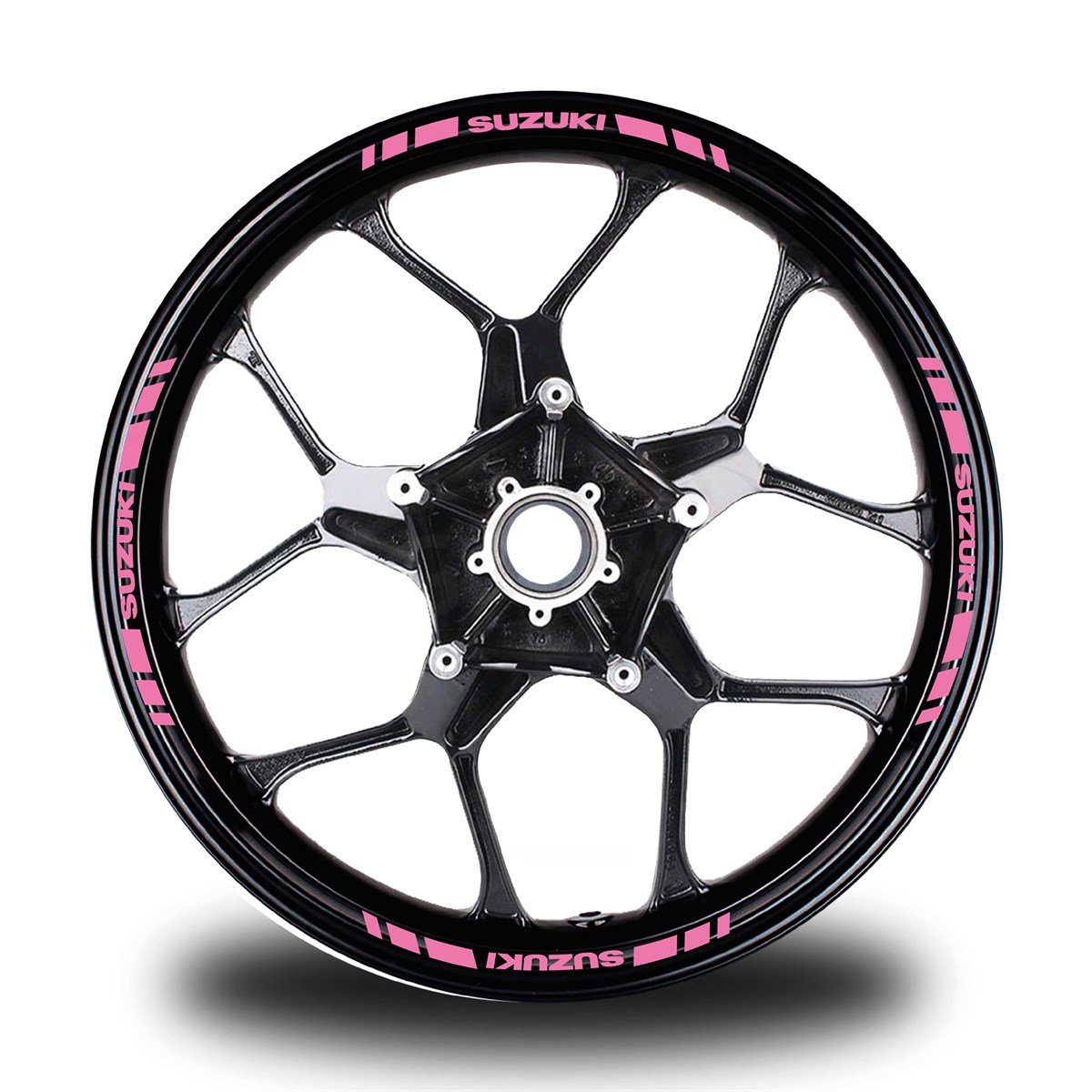 SUZUKI YAZILI KISA DIŞ ŞERİT 16'LI TEK RENK JANT STICKER MODELİ
