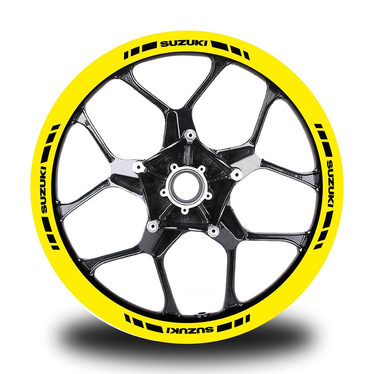 SUZUKI YAZILI KISA DIŞ ŞERİT 16'LI TEK RENK JANT STICKER MODELİ