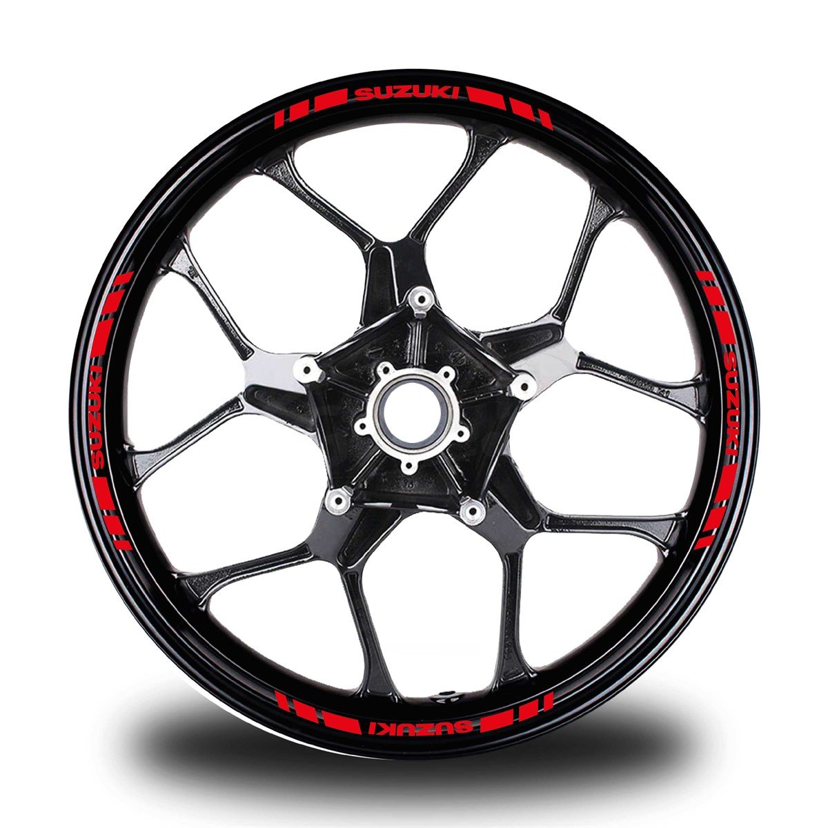 SUZUKI YAZILI KISA DIŞ ŞERİT 16'LI TEK RENK JANT STICKER MODELİ