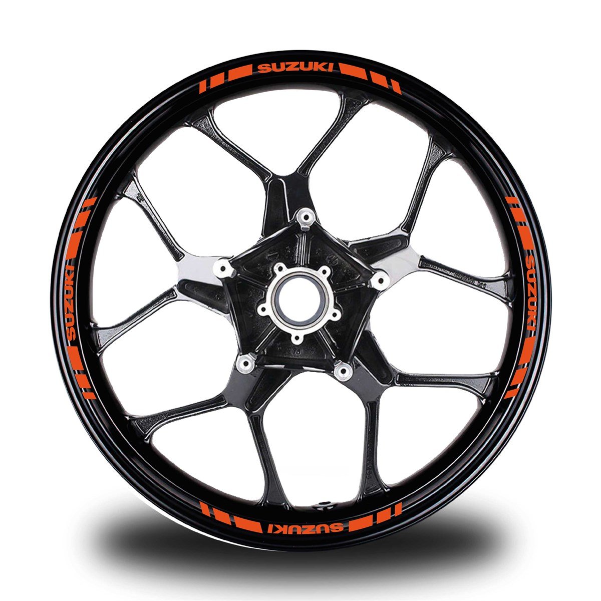 SUZUKI YAZILI KISA DIŞ ŞERİT 16'LI TEK RENK JANT STICKER MODELİ