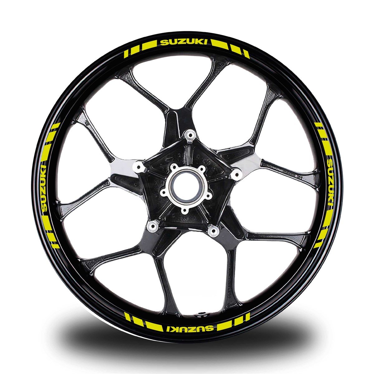 SUZUKI YAZILI KISA DIŞ ŞERİT 16'LI TEK RENK JANT STICKER MODELİ