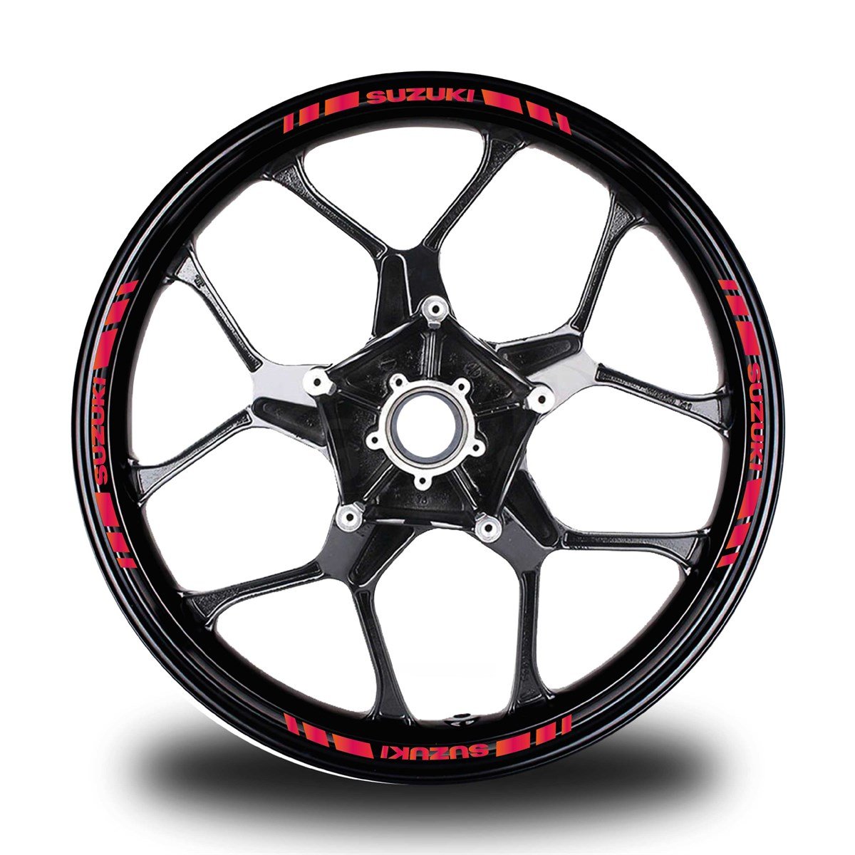 SUZUKI YAZILI KISA DIŞ ŞERİT 16'LI TEK RENK JANT STICKER MODELİ